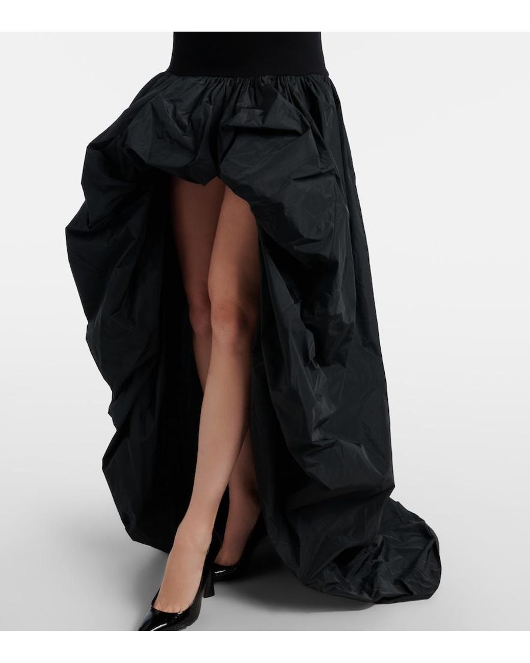 Stella McCartney Black Asymmetric Crepe And Jersey Gown