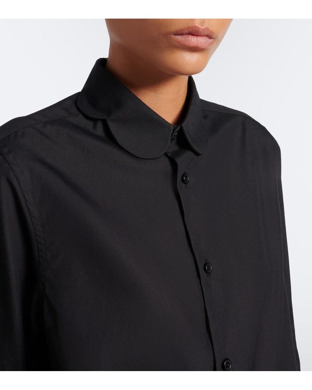 Noir Kei Ninomiya Black Layered Cotton Shirt