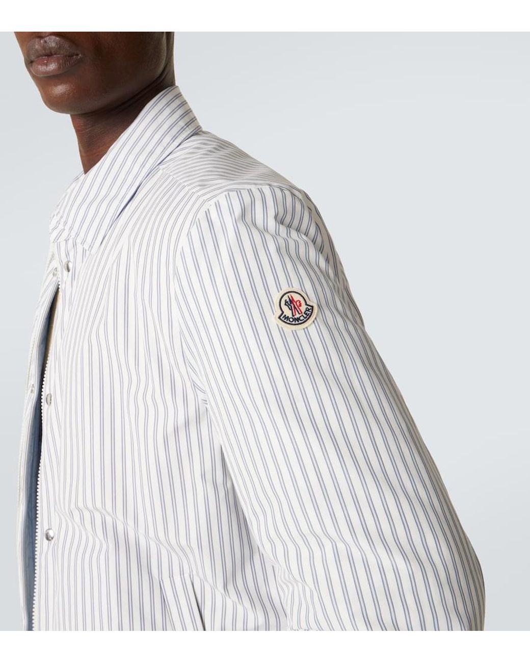 Moncler White Crescent Reversible Down Overshirt for men