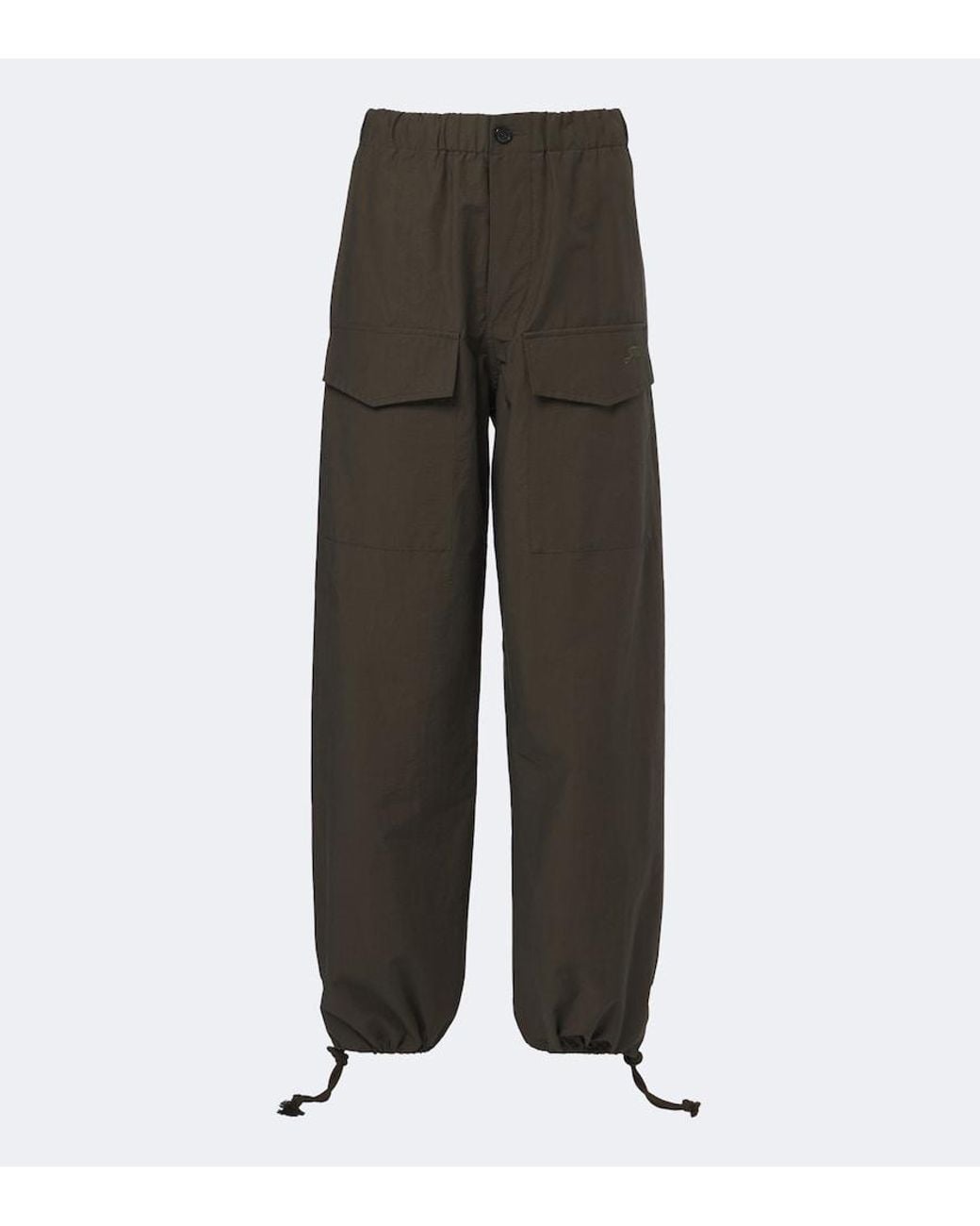 J.W. Anderson Gray Cotton-Blend Wide-Leg Pants