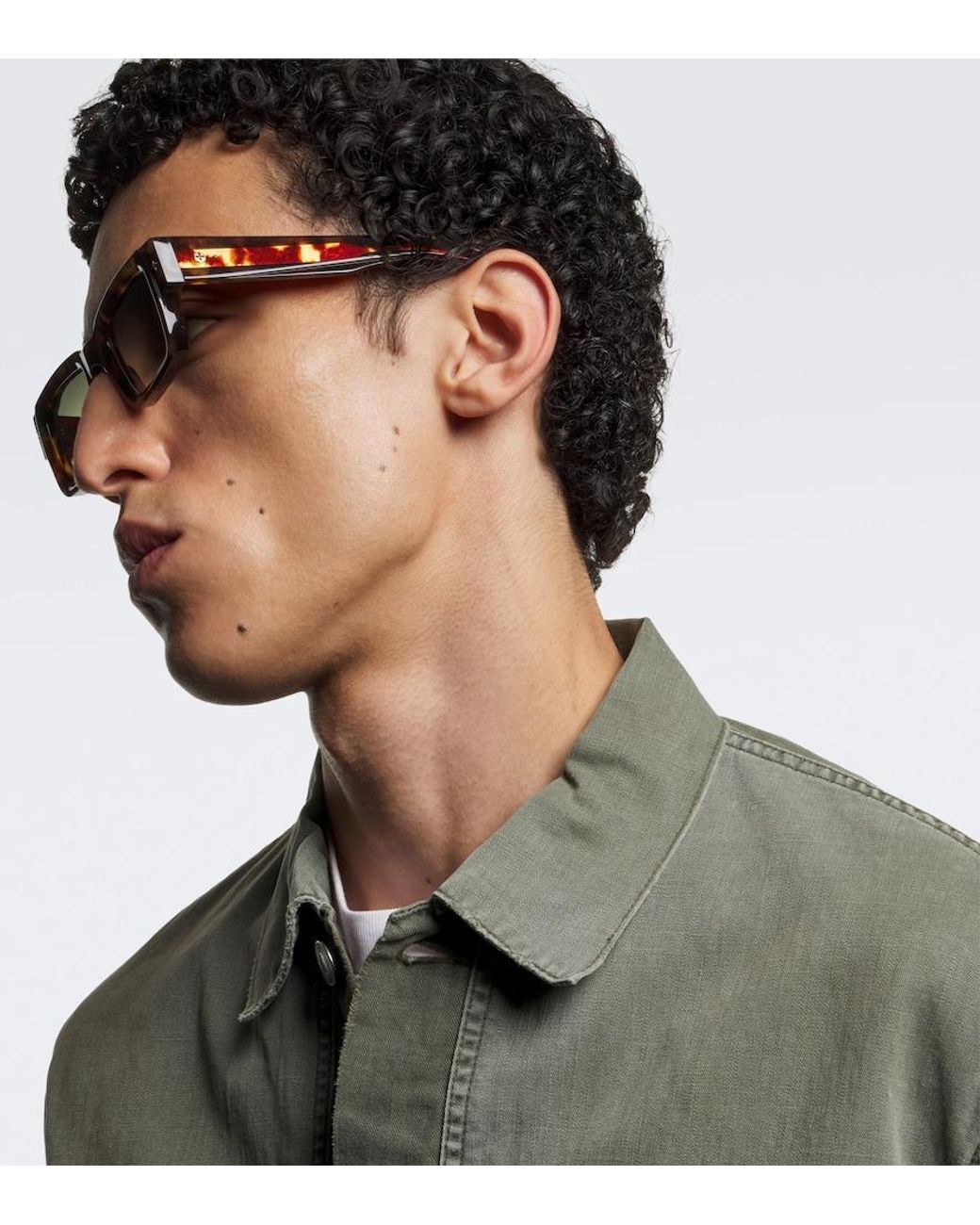 sato Multicolor Cervantes Tortoiseshell Rectangular Sunglasses for men
