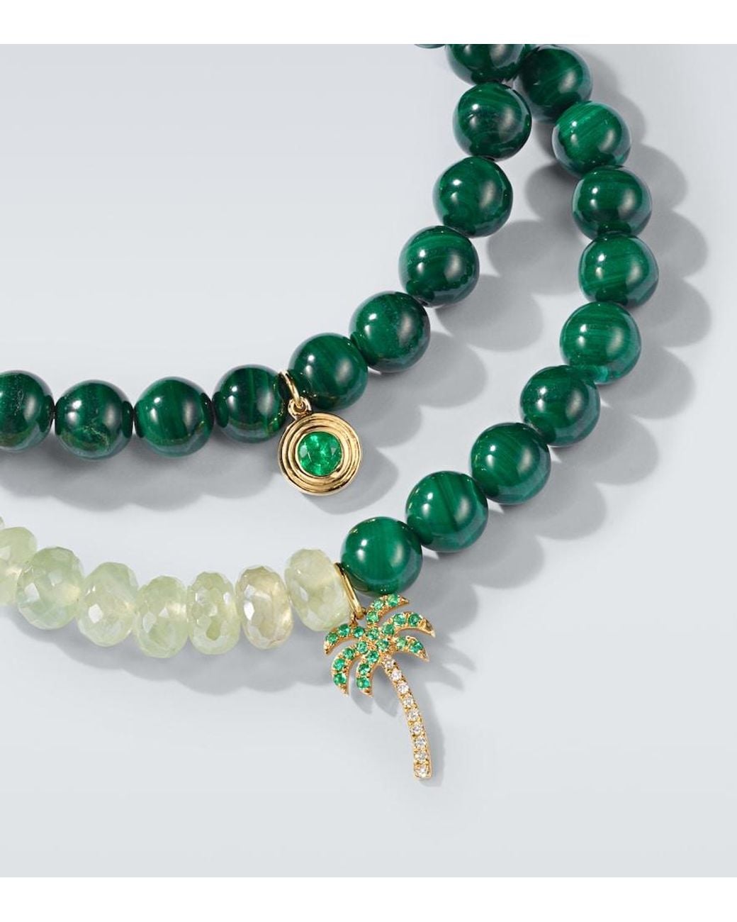 Sydney Evan Green 14Kt Set Of 2 Bracelets With Emeralds And Diamonds for men