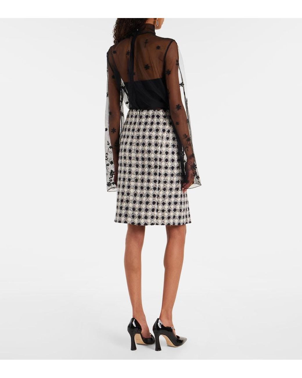 Nina Ricci White Tweed Miniskirt