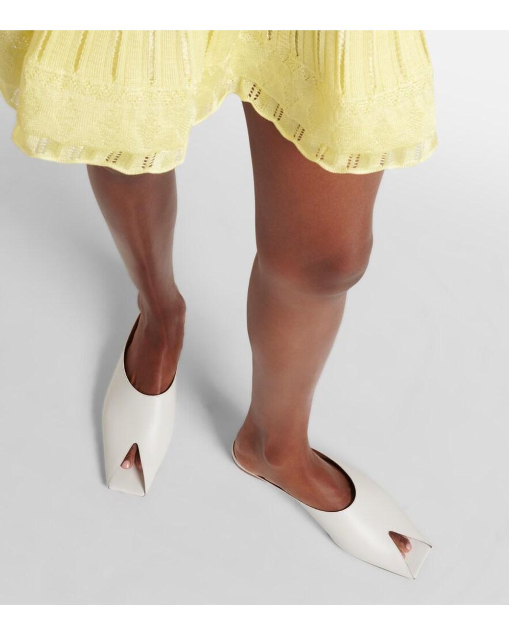 Alaïa White Leather A-Cut