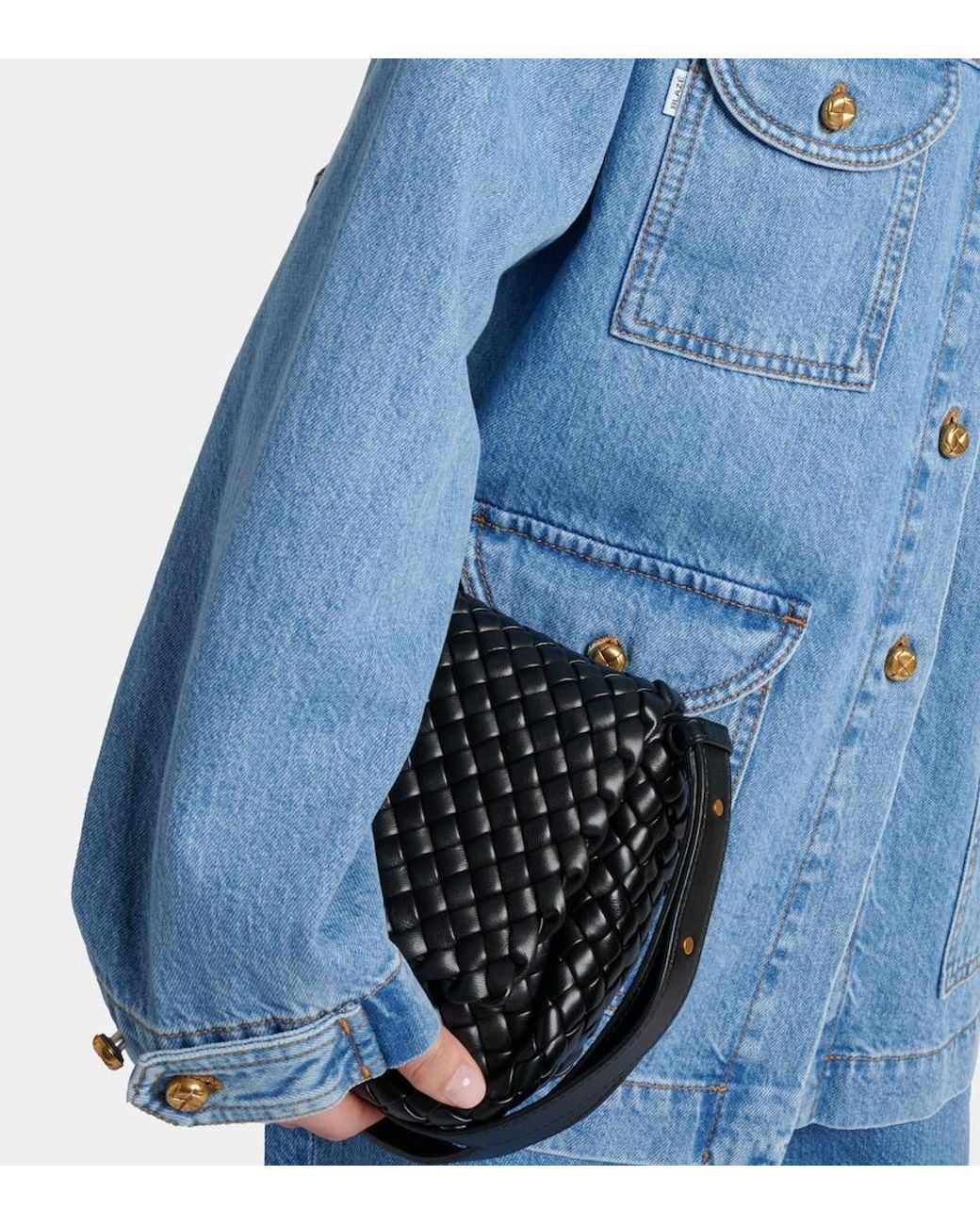 Blazé Milano Blue Sahariana Oversized Denim Jacket