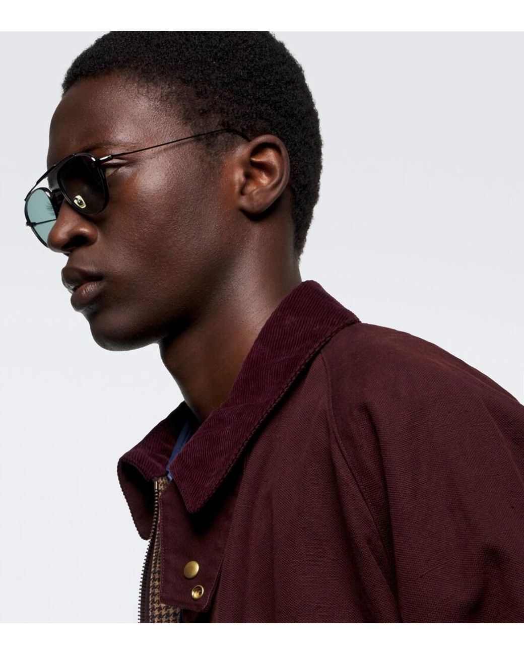 Jacques Marie Mage Blue Flynn Aviator Sunglasses for men