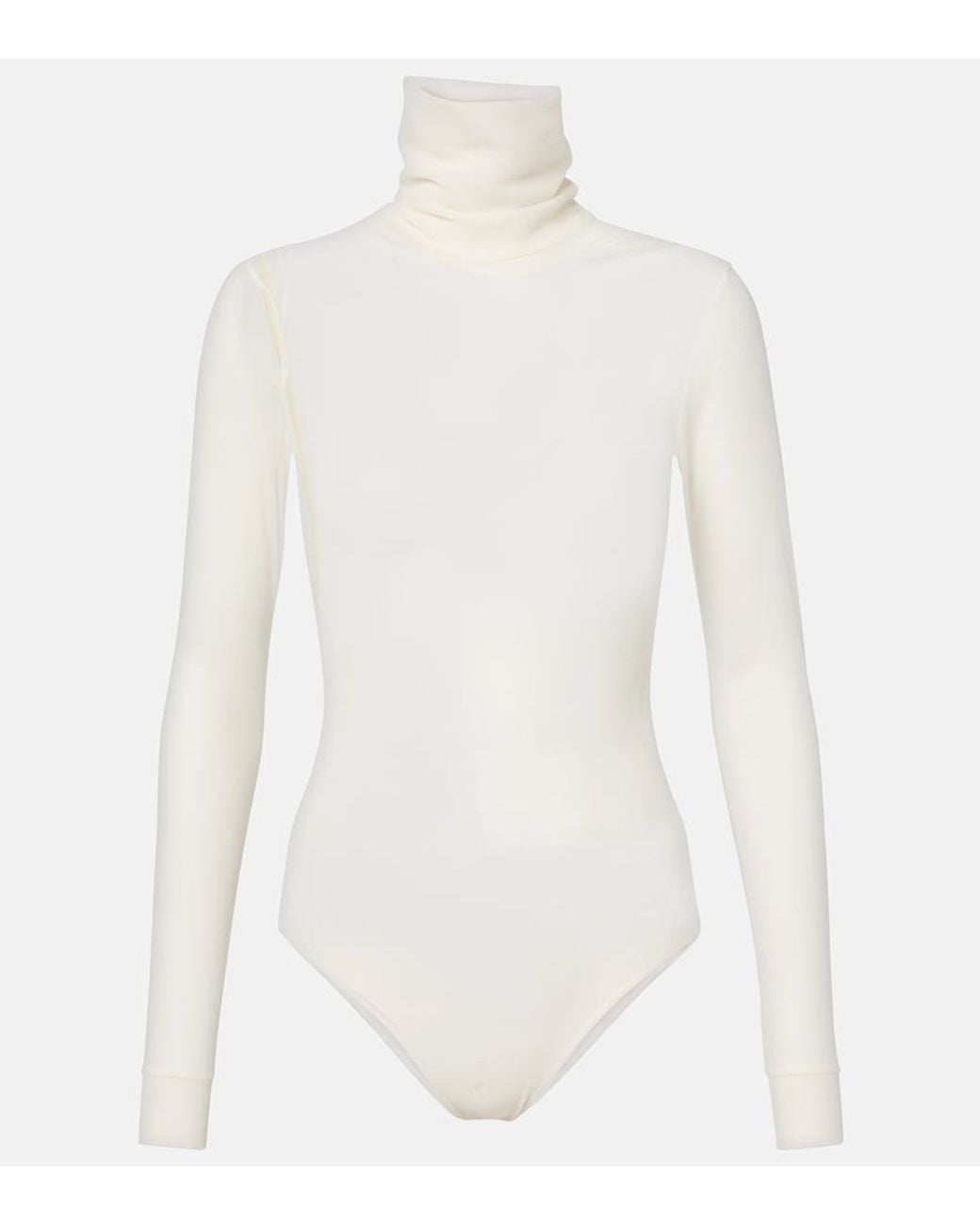 Maison Margiela White Turtleneck Bodysuit
