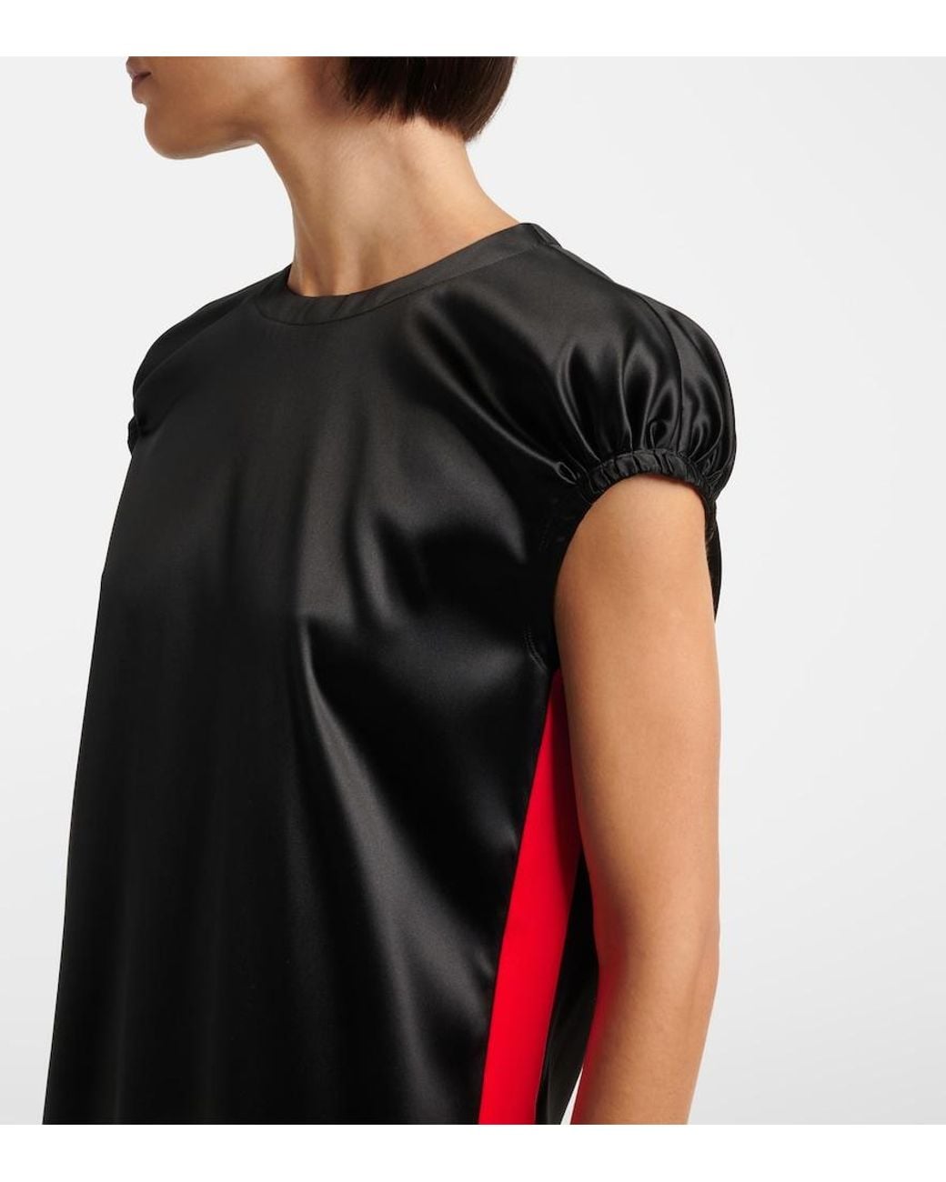 Loewe Black Silk-Blend Satin Maxi Dress
