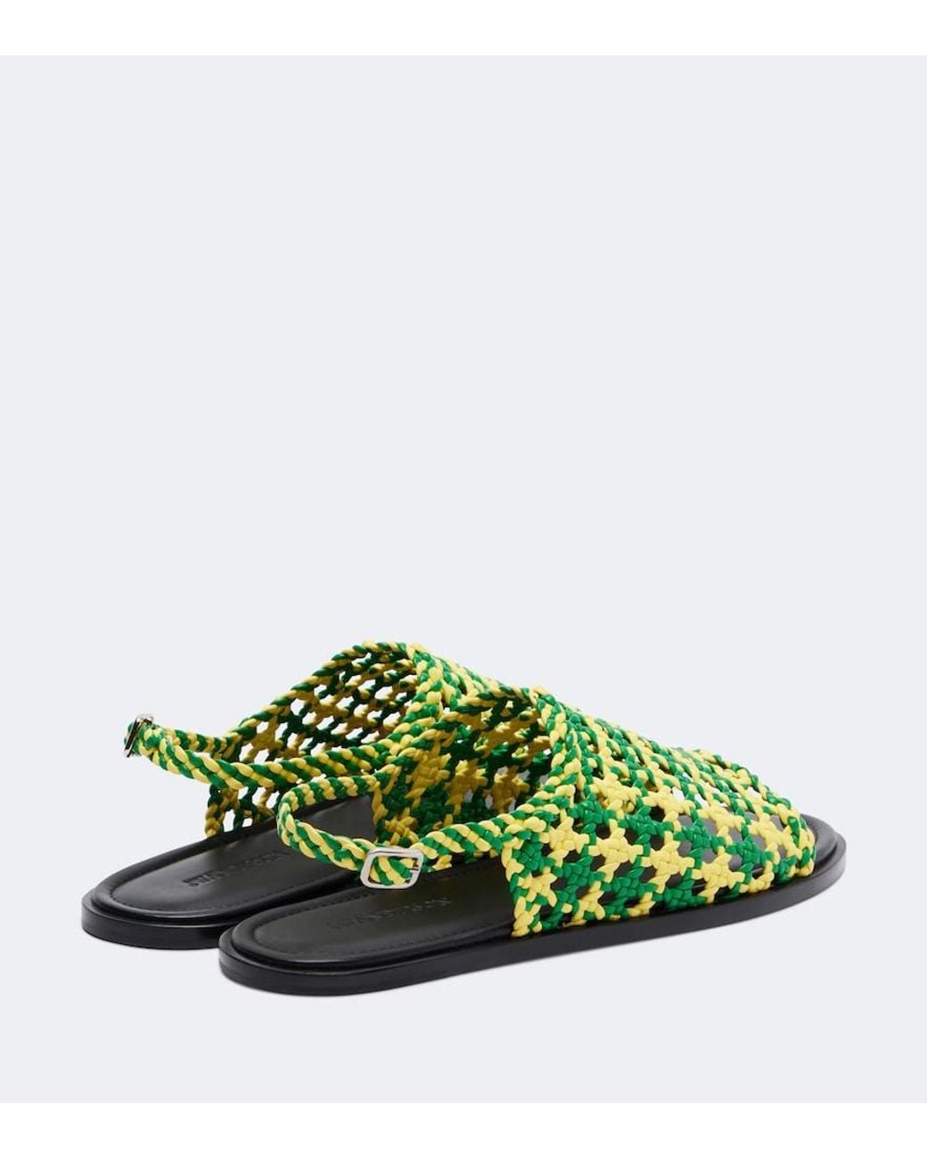 J.W. Anderson Green Net Fishnet Sandals