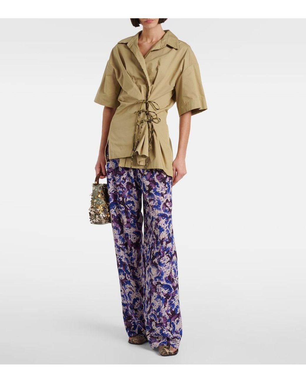 Dries Van Noten Natural Cotton Twill Shirt