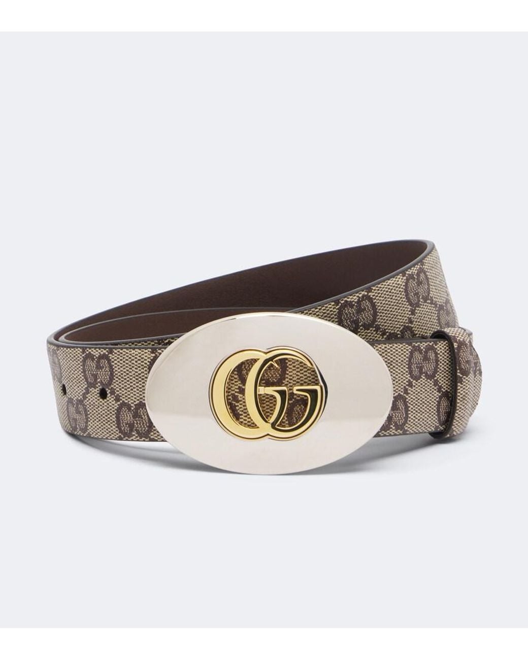 Gucci Natural Double G Gg Canvas Belt