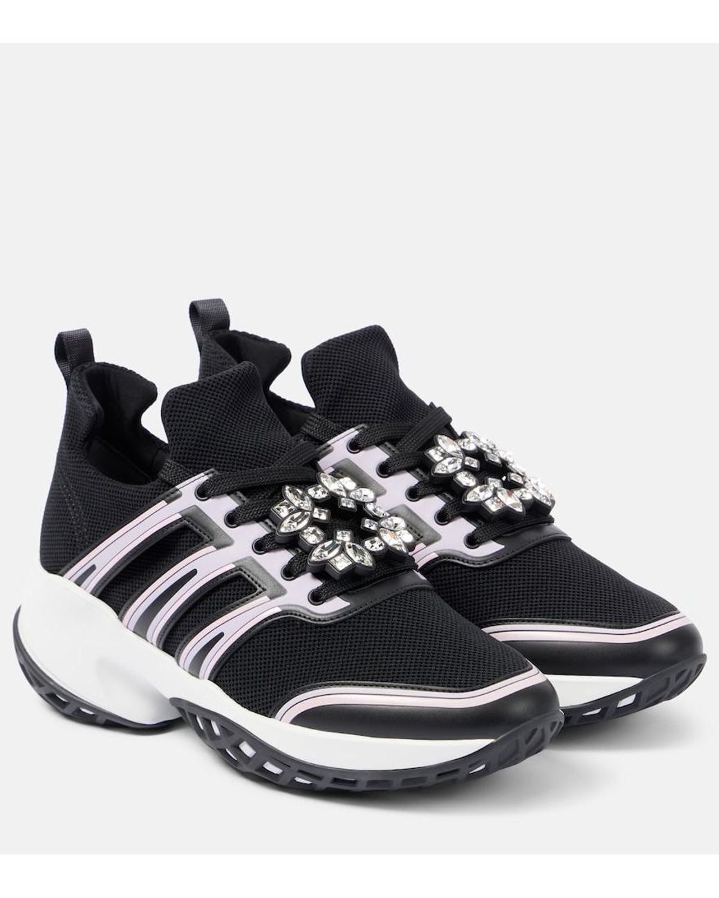 Roger Vivier Black Viv Run Mesh Sneakers