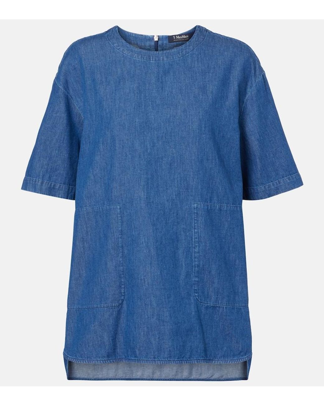 Max Mara Blue Moresca Denim Top