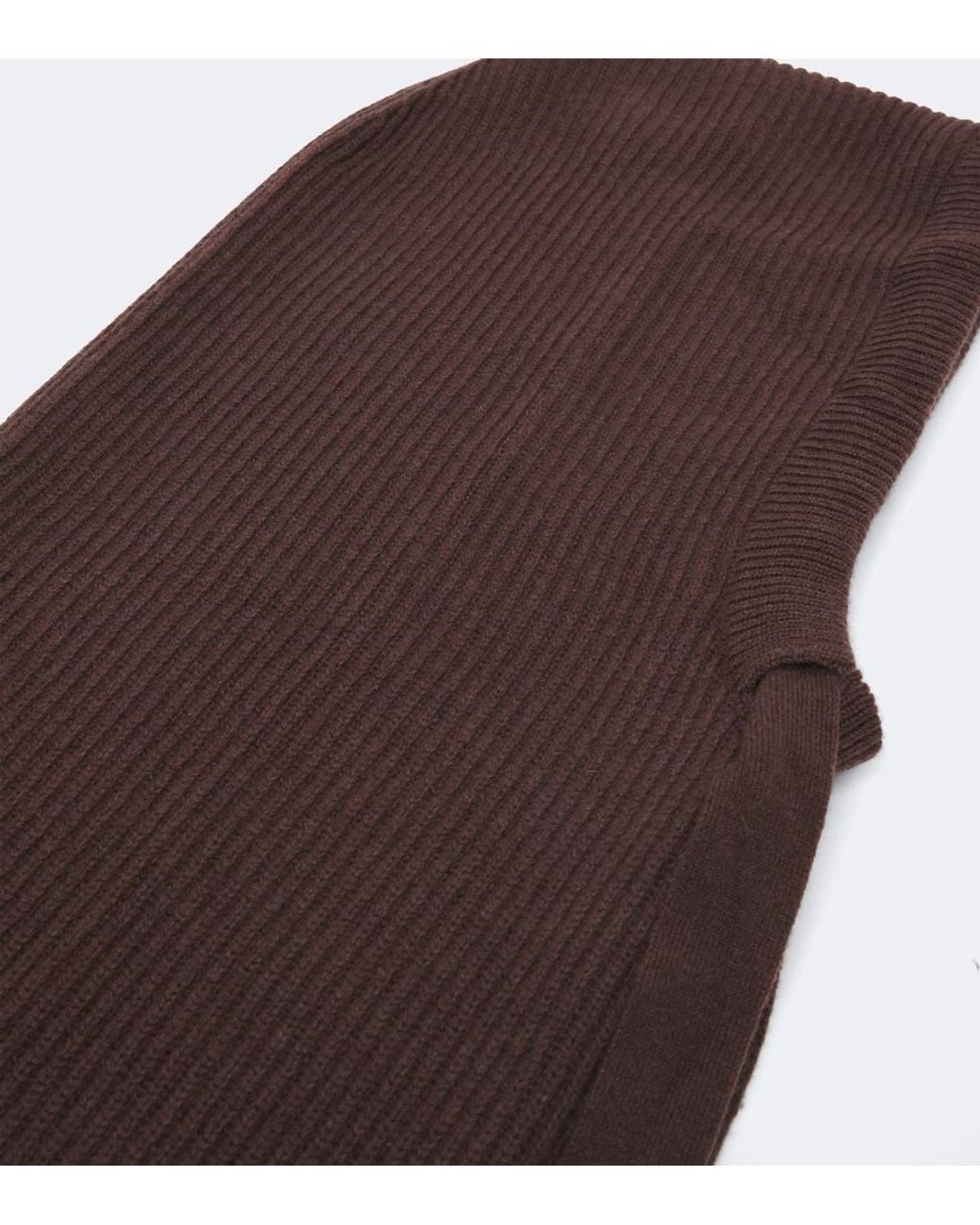 Brunello Cucinelli Brown Cashmere Balaclava