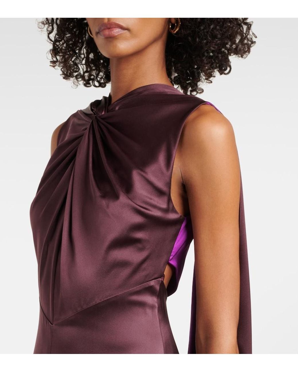 Roksanda Purple Amanita Silk Cocktail Dress