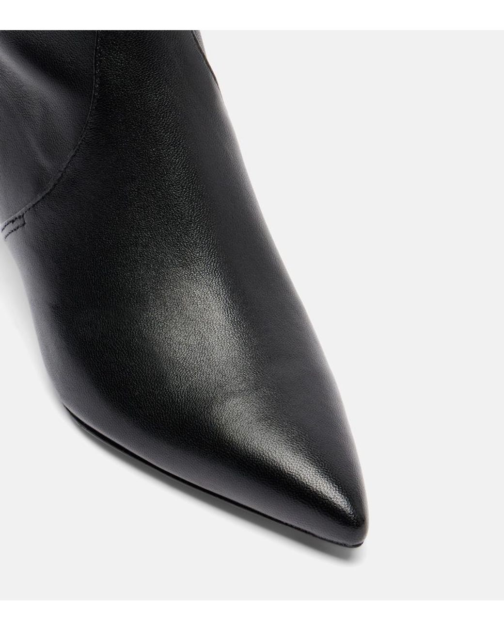 Veronica Beard Black Lisa Leather Ankle Boots