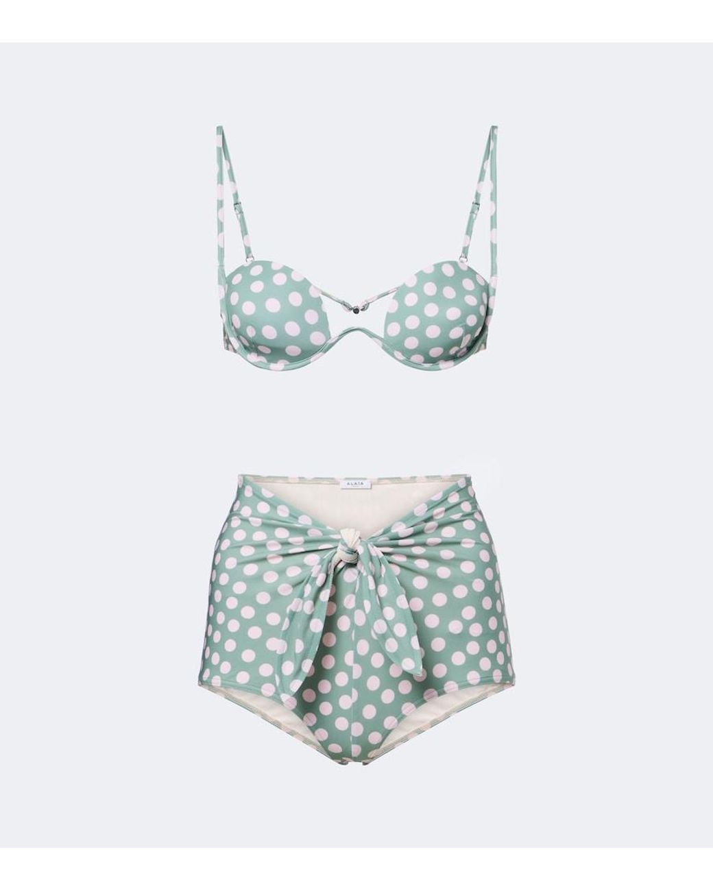 Alaïa Blue Polka-Dot Bikini
