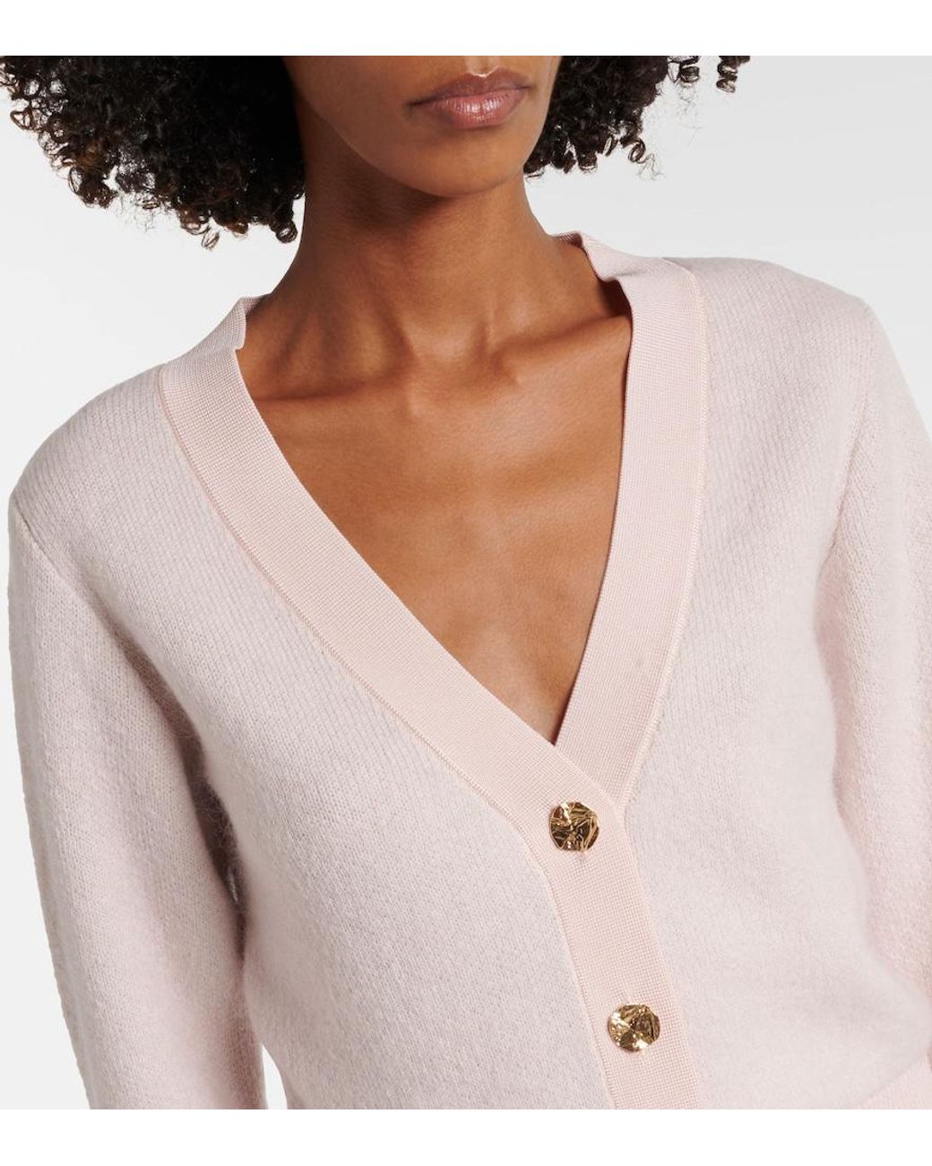 Nina Ricci Natural Mohair-Blend Cardigan