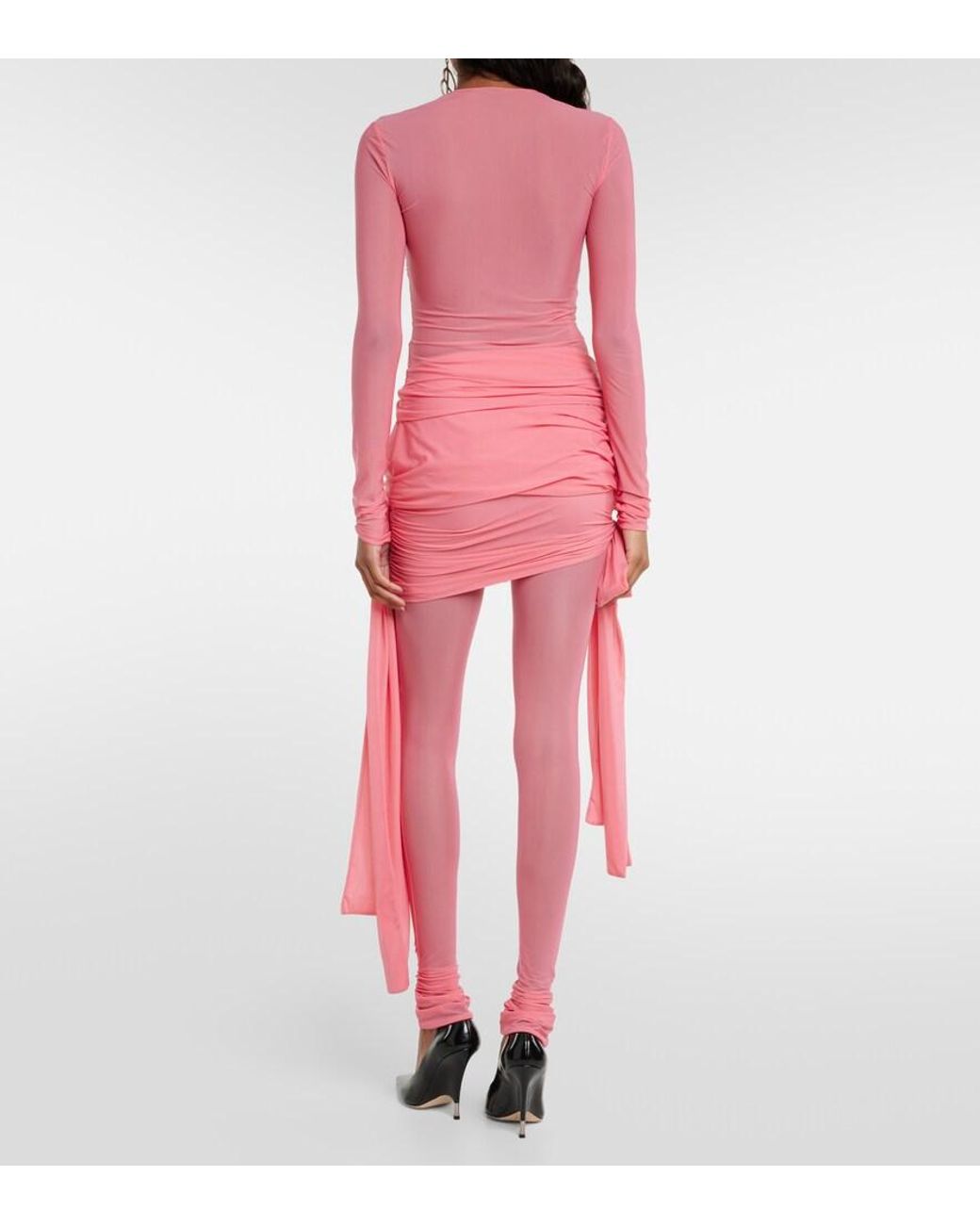 Blumarine Pink Bow-Detail Jersey Top