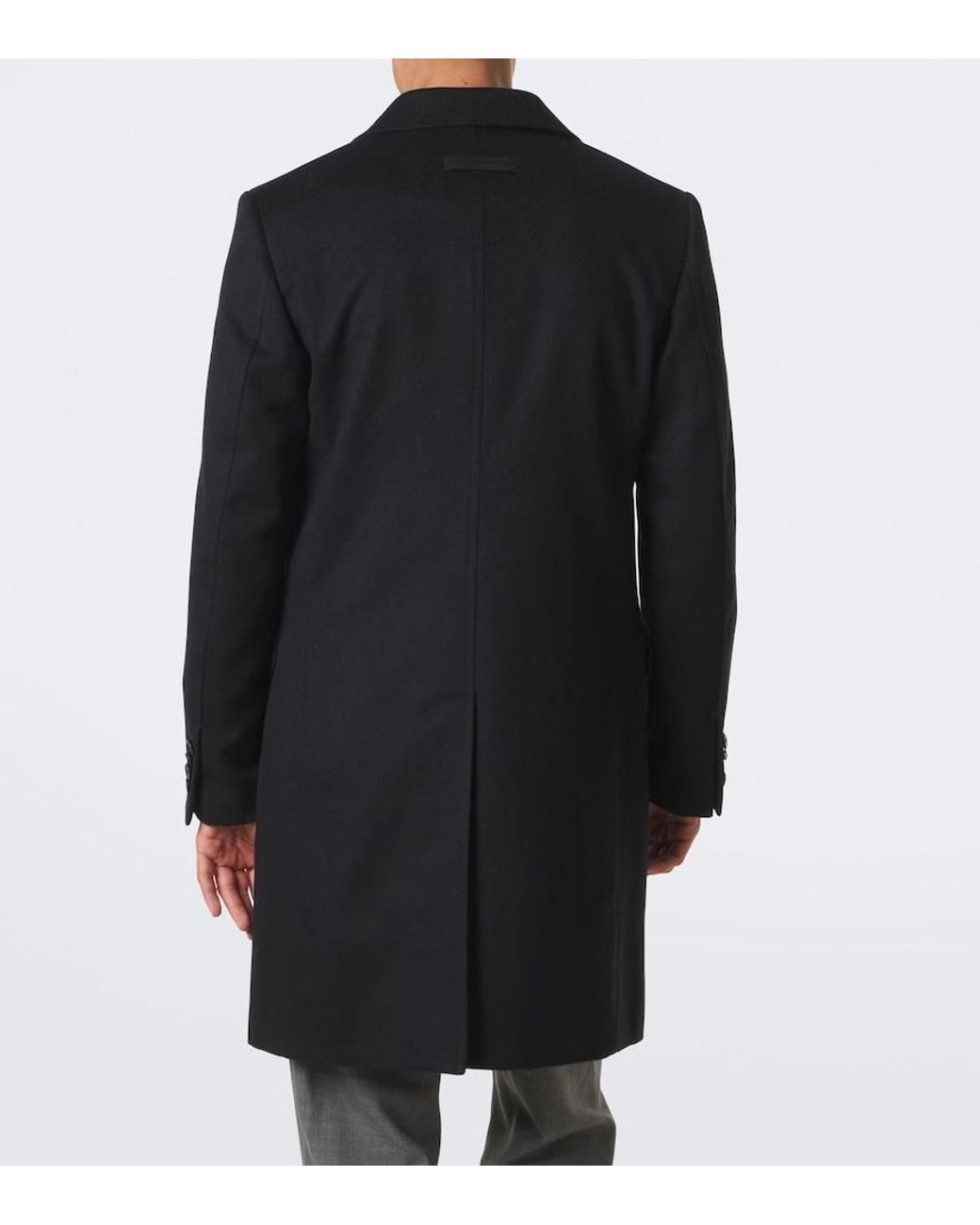 Zegna Black Wool And Cashmere-Blend Coat for men