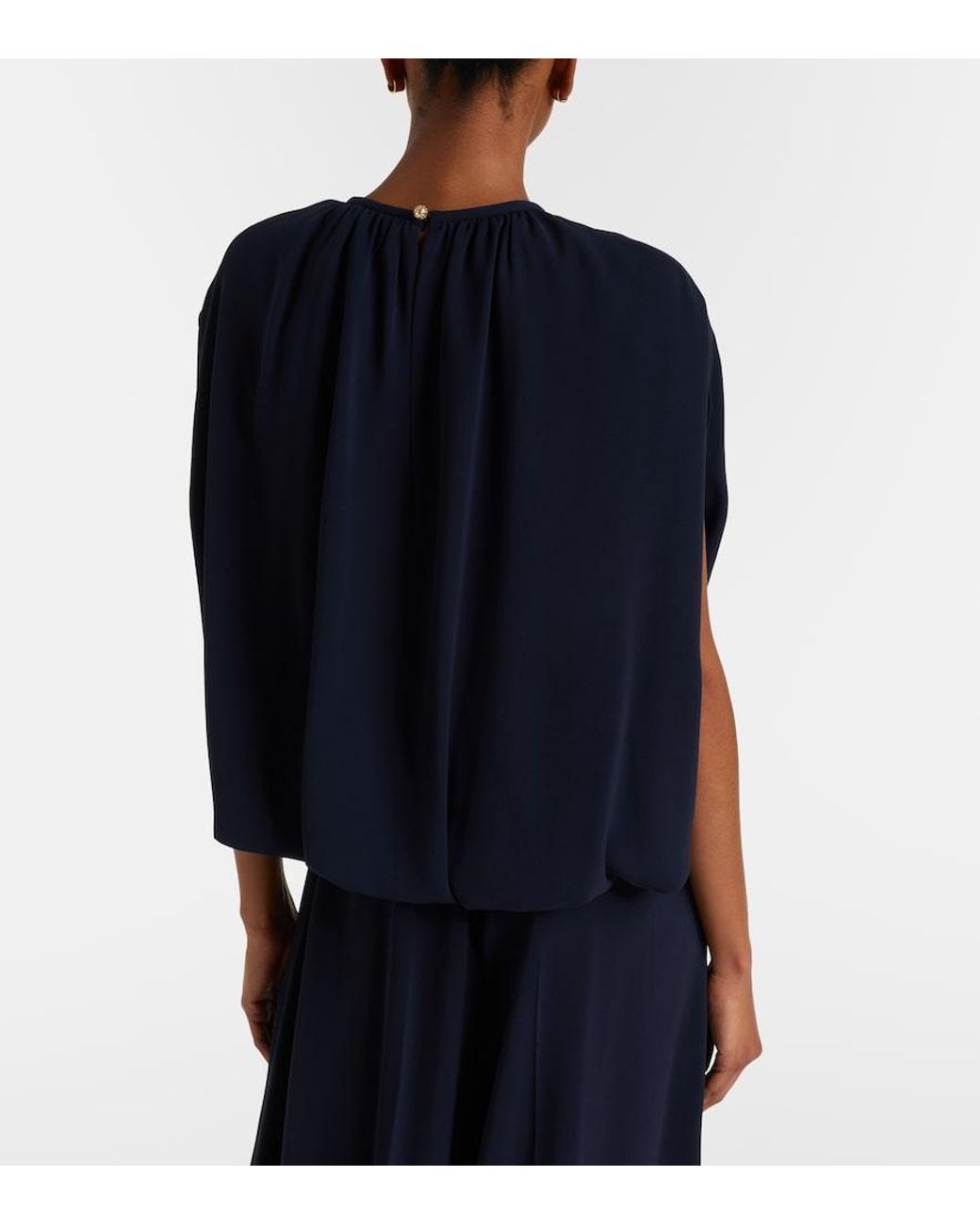 Max Mara Blue Elegante Cady Top