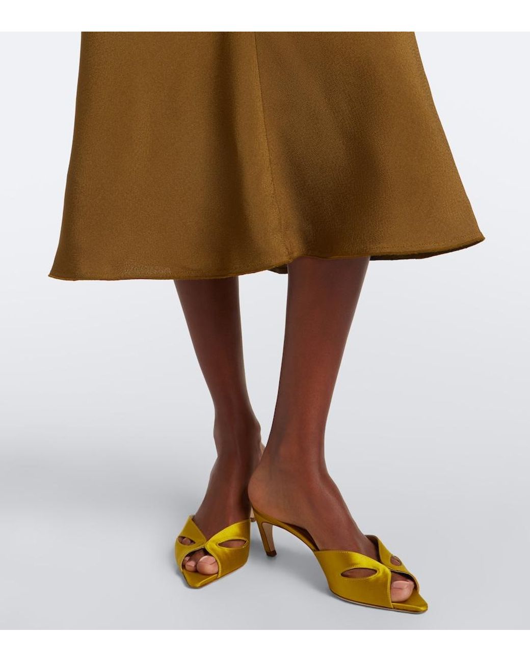 Victoria Beckham Natural Bela Ruched Midi Dress
