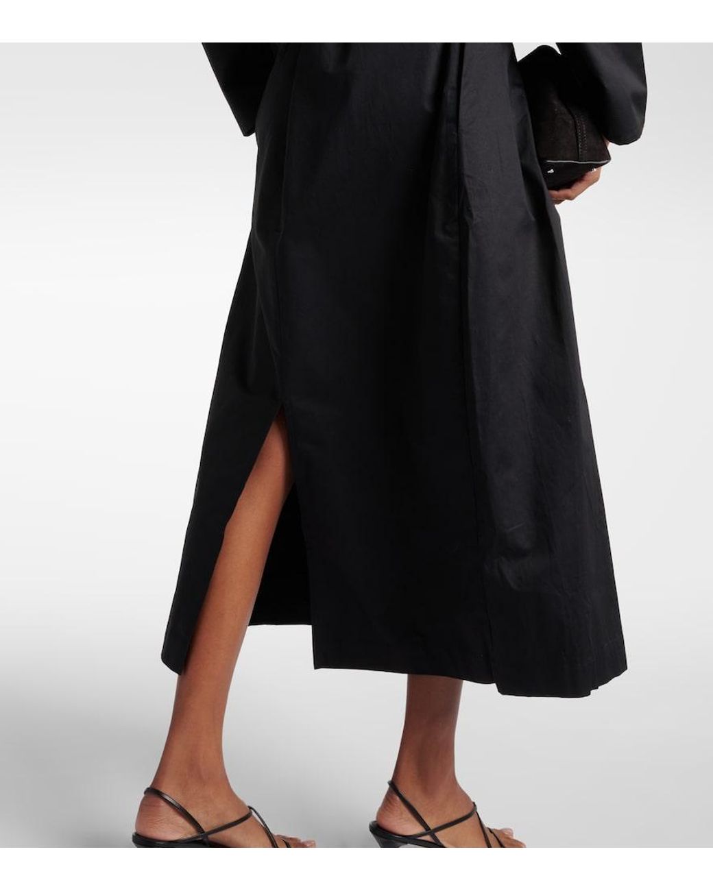 Co. Black Gathered Tton Midi Dress