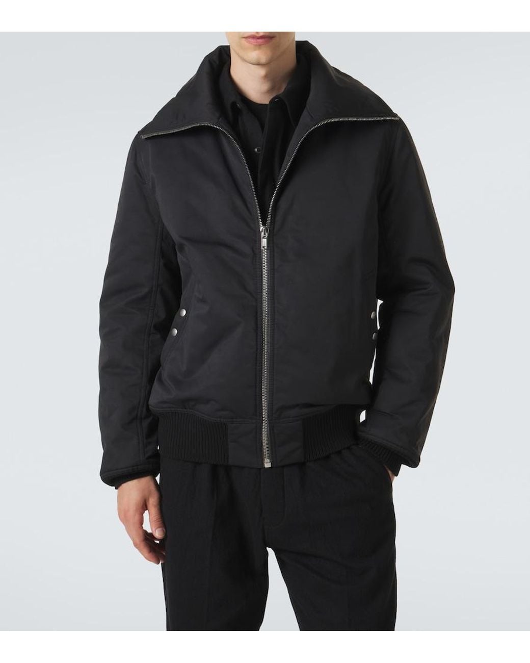 Rick Owens Black Dracuflight Padded Faille Jacket for men