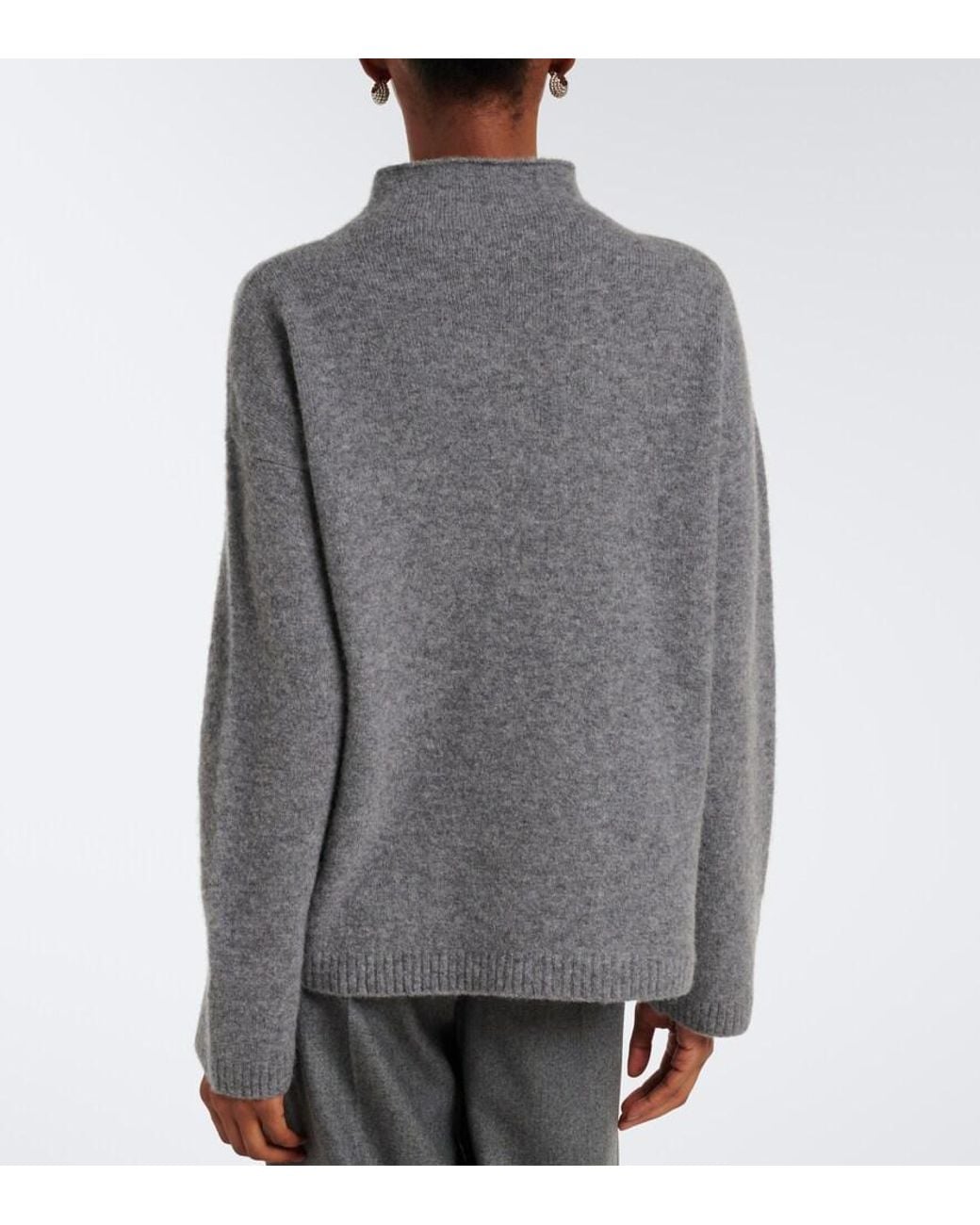 Max Mara Gray Cashmere-Blend Sweater