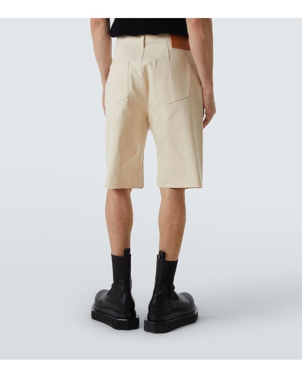 Rick Owens Natural Drkshdw Denim Shorts for men