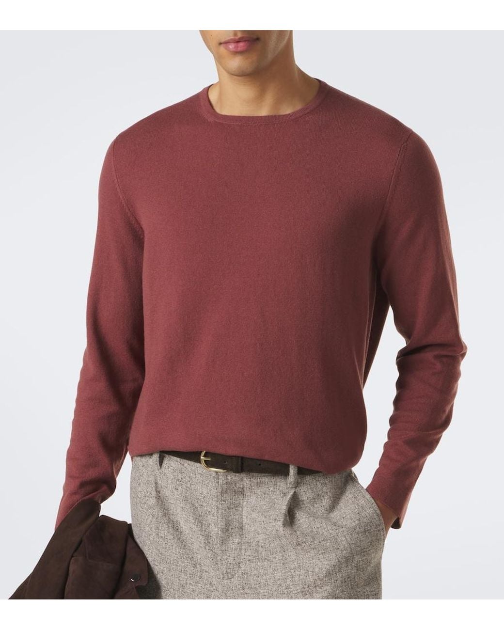 STÒFFA Red Cashmere T-Shirt for men