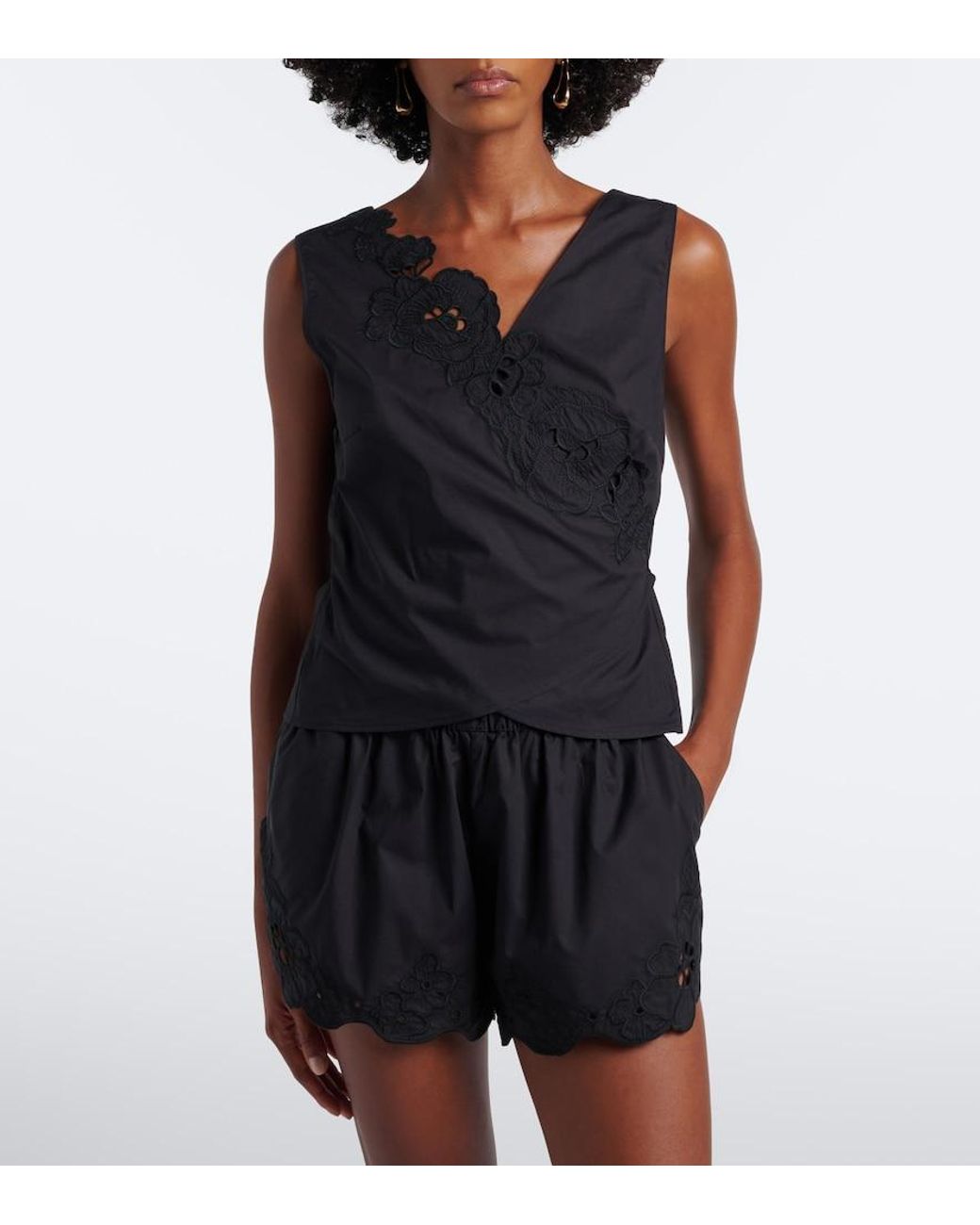 Sir Black Klara Cotton Wrap Top