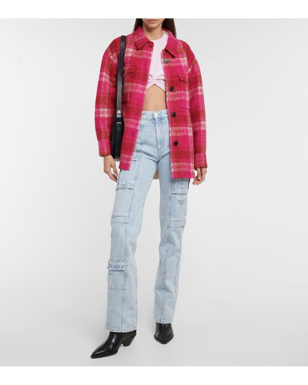 Isabel Marant Pink Zineae Cotton Jersey Crop Top