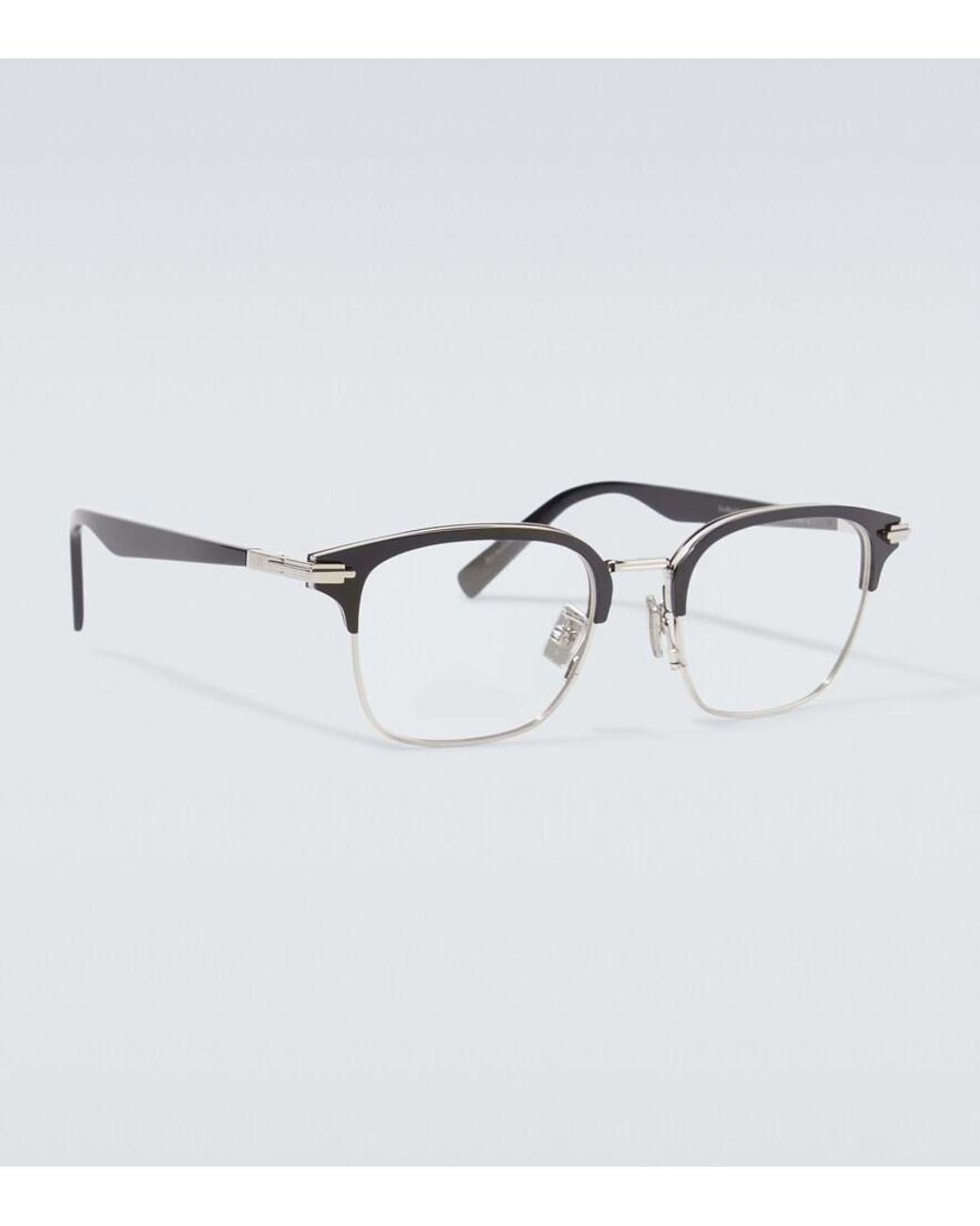 Dior Metallic Diorblacksuito S24U Rectangular Glasses for men