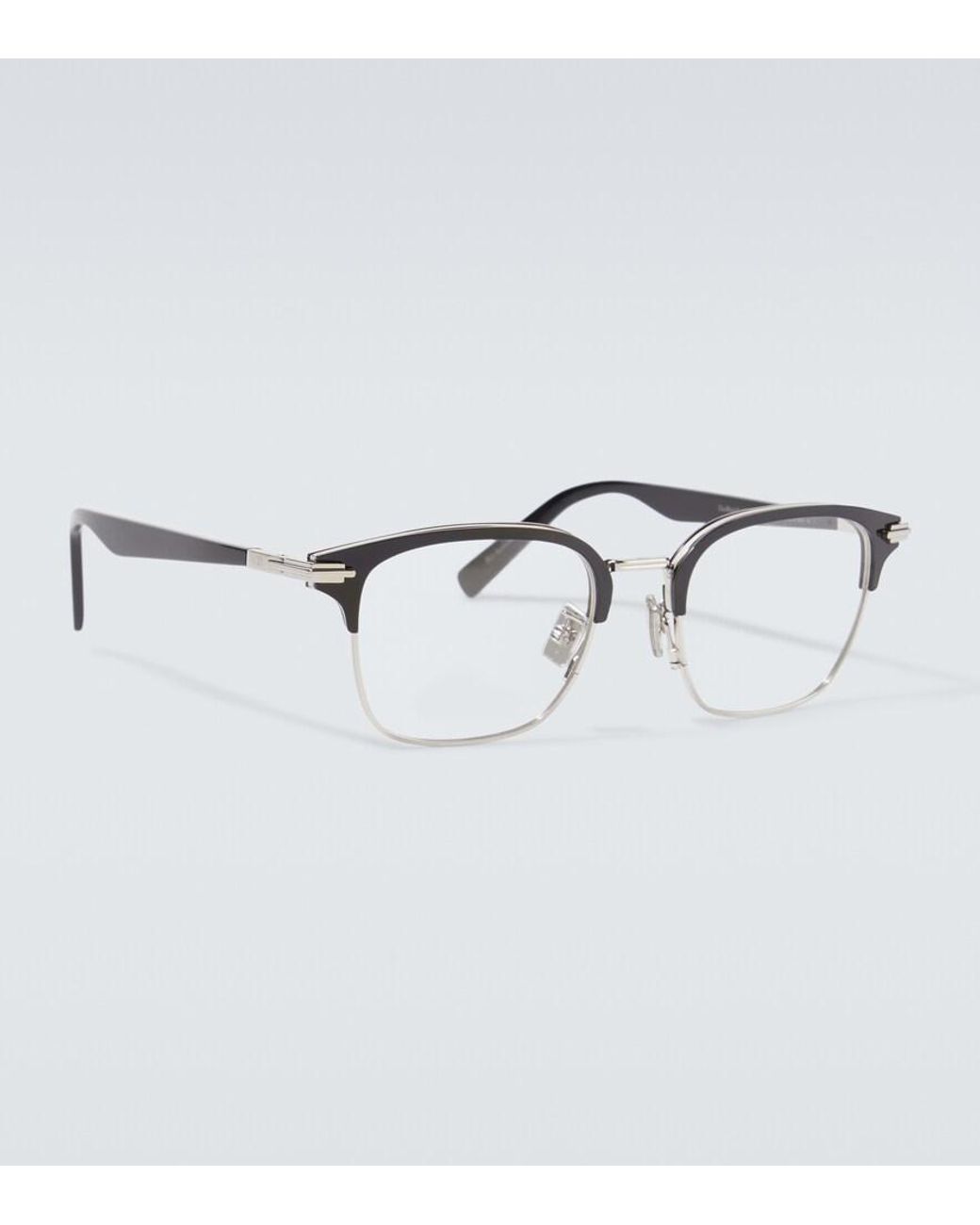 Dior Metallic Diorblacksuito S24U Browline Glasses for men