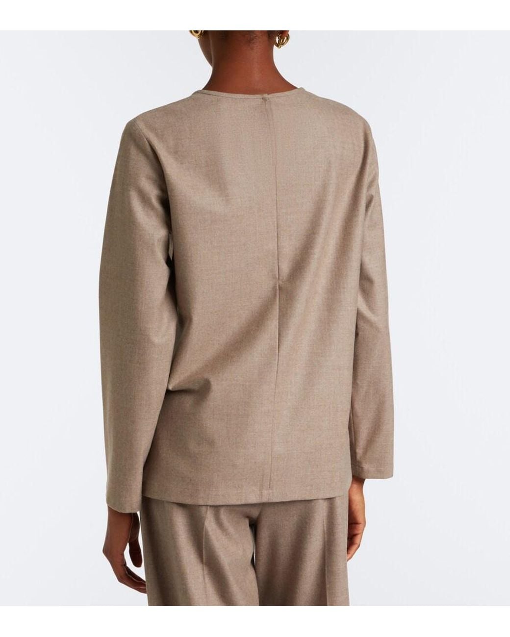 Max Mara Brown Cashmere-Blend Top