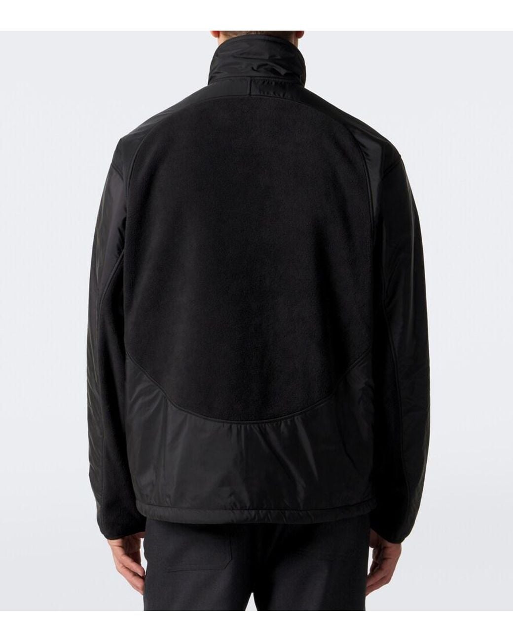 Prada Black Re-Nylon And Fleece Jacket for men