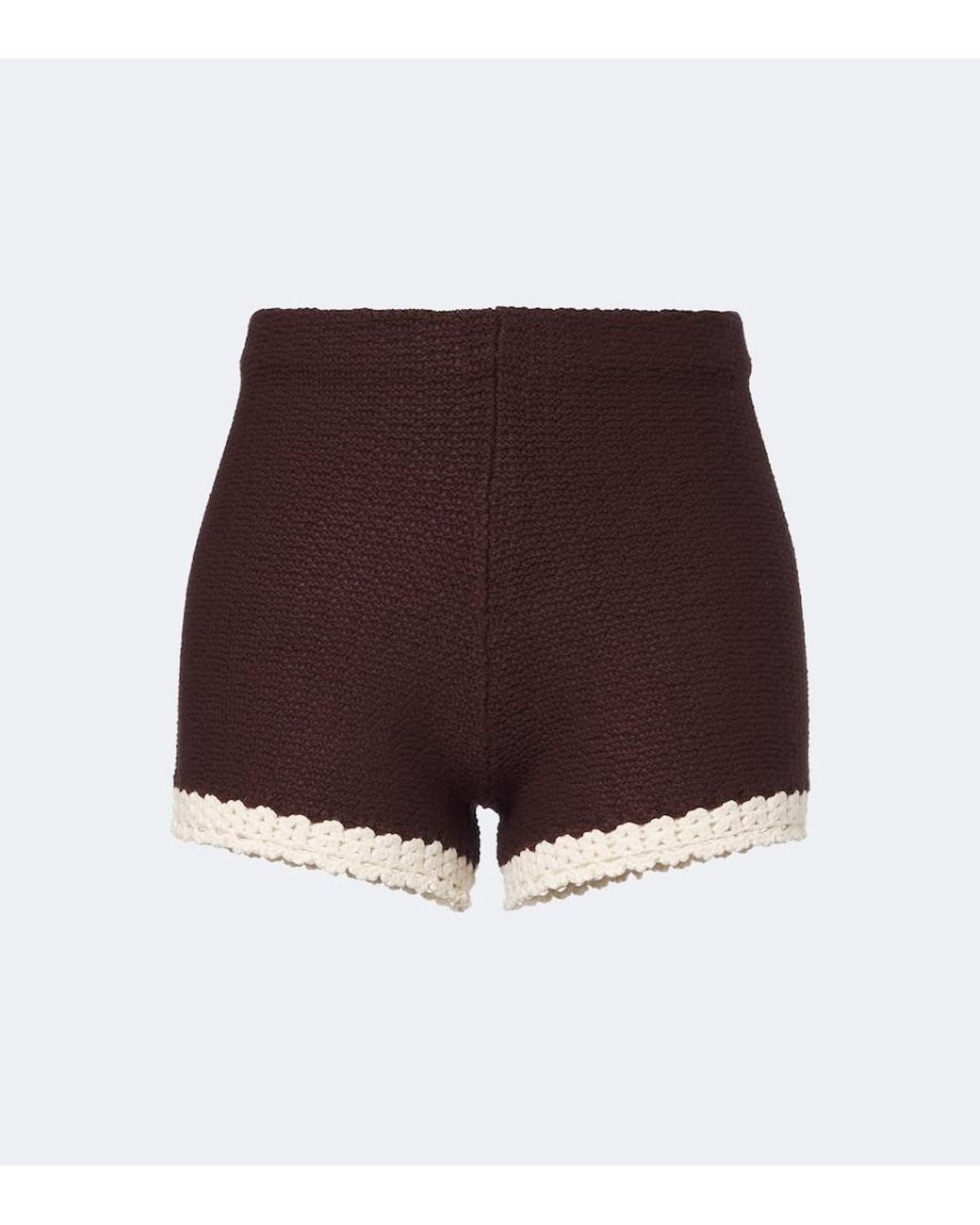 Posse Red Hattie Crochet-Trimmed Shorts