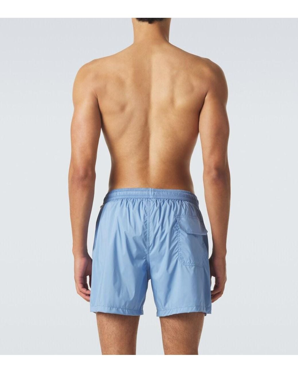 Thom Sweeney Blue Swim Trunks for men