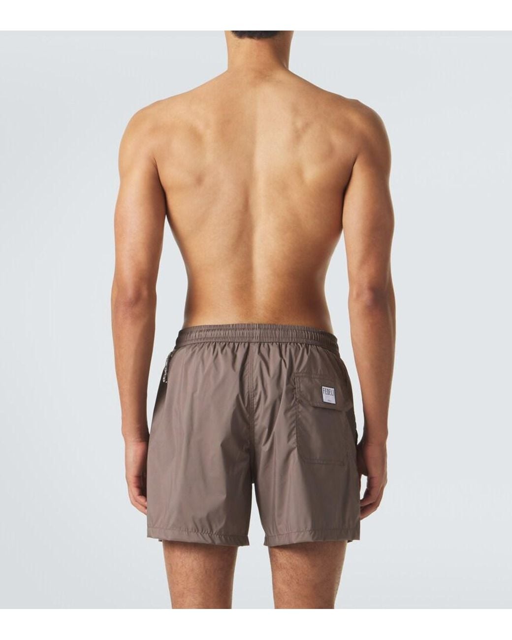 Fedeli Brown Swim Trunks for men