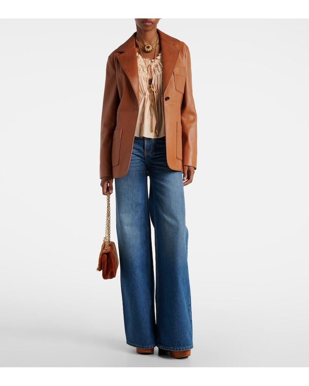 Chloé Brown Leather Jacket