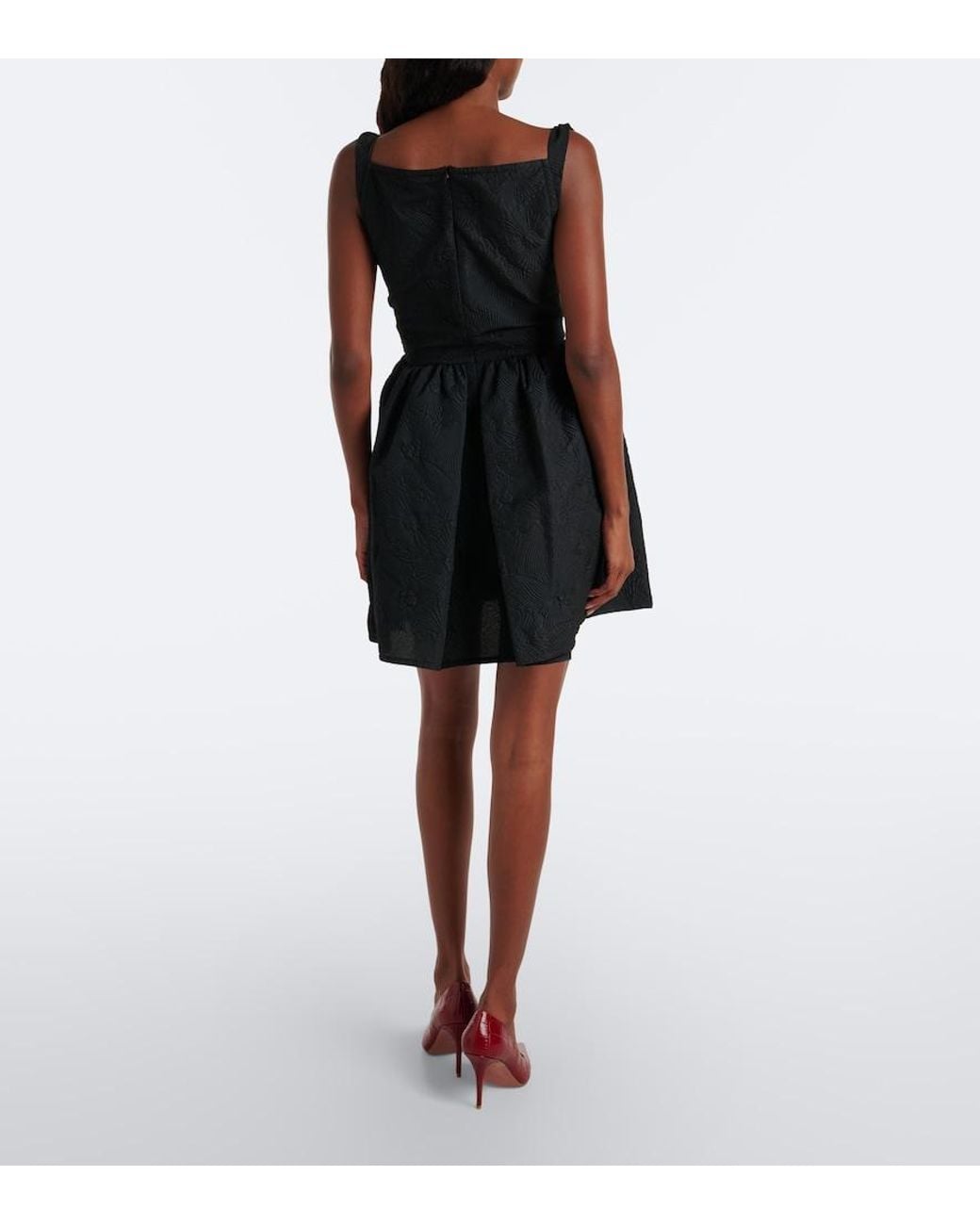 Vivienne Westwood Black Sunday Floral Jacquard Minidress