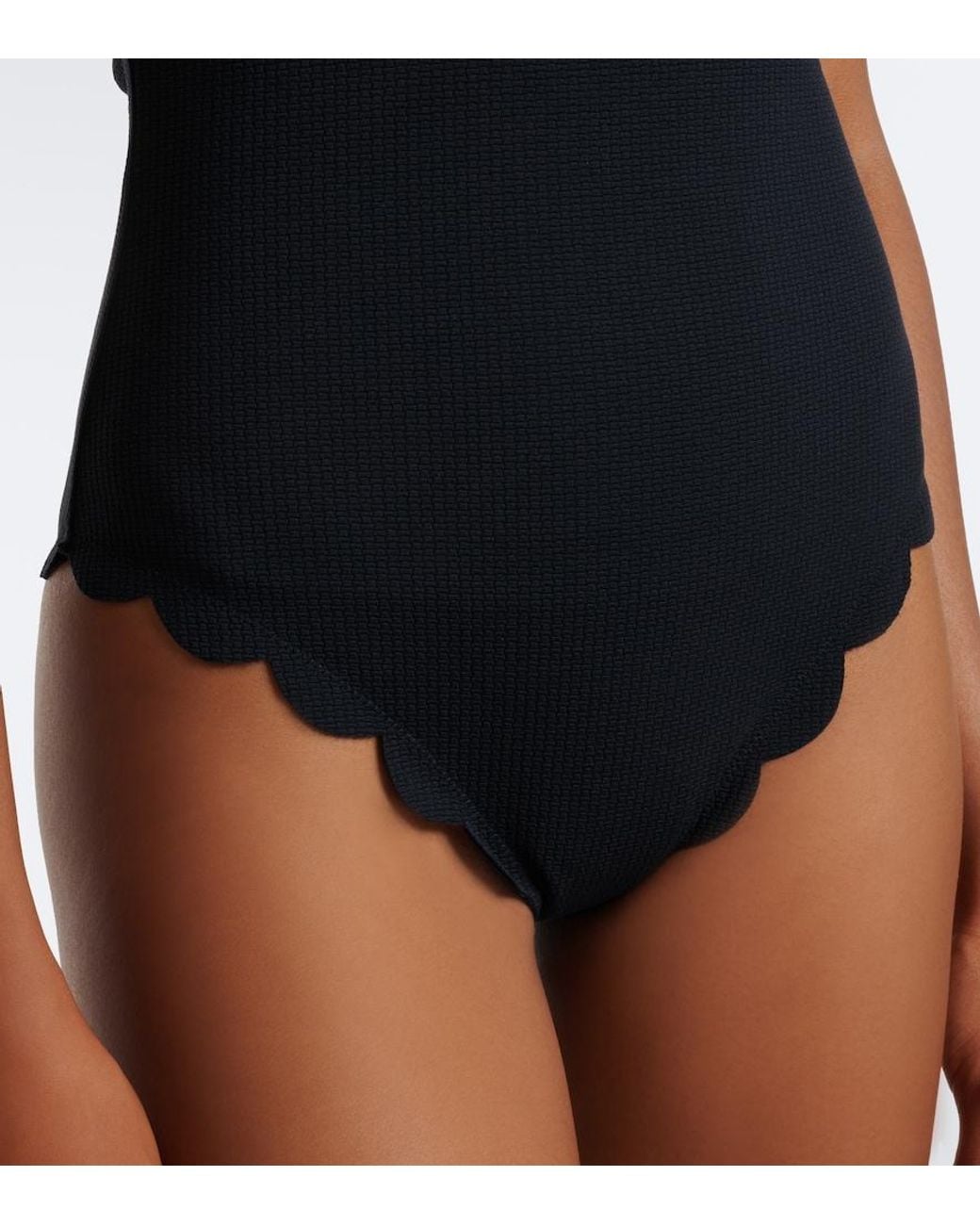 Marysia Swim Blue Santa Barbara One-Shoulder Swimsuit