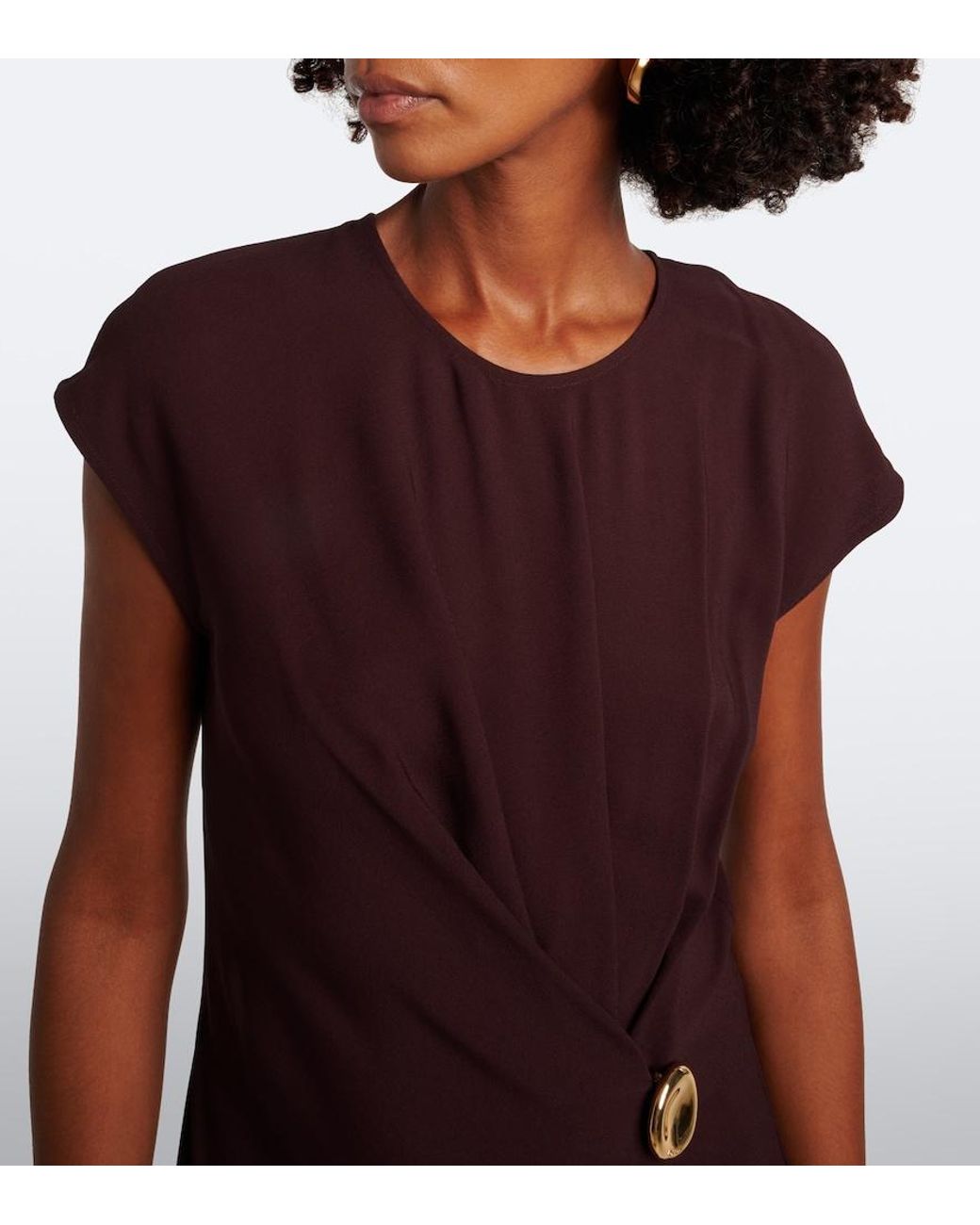 Joseph Purple Taipan Crepe Midi Dress