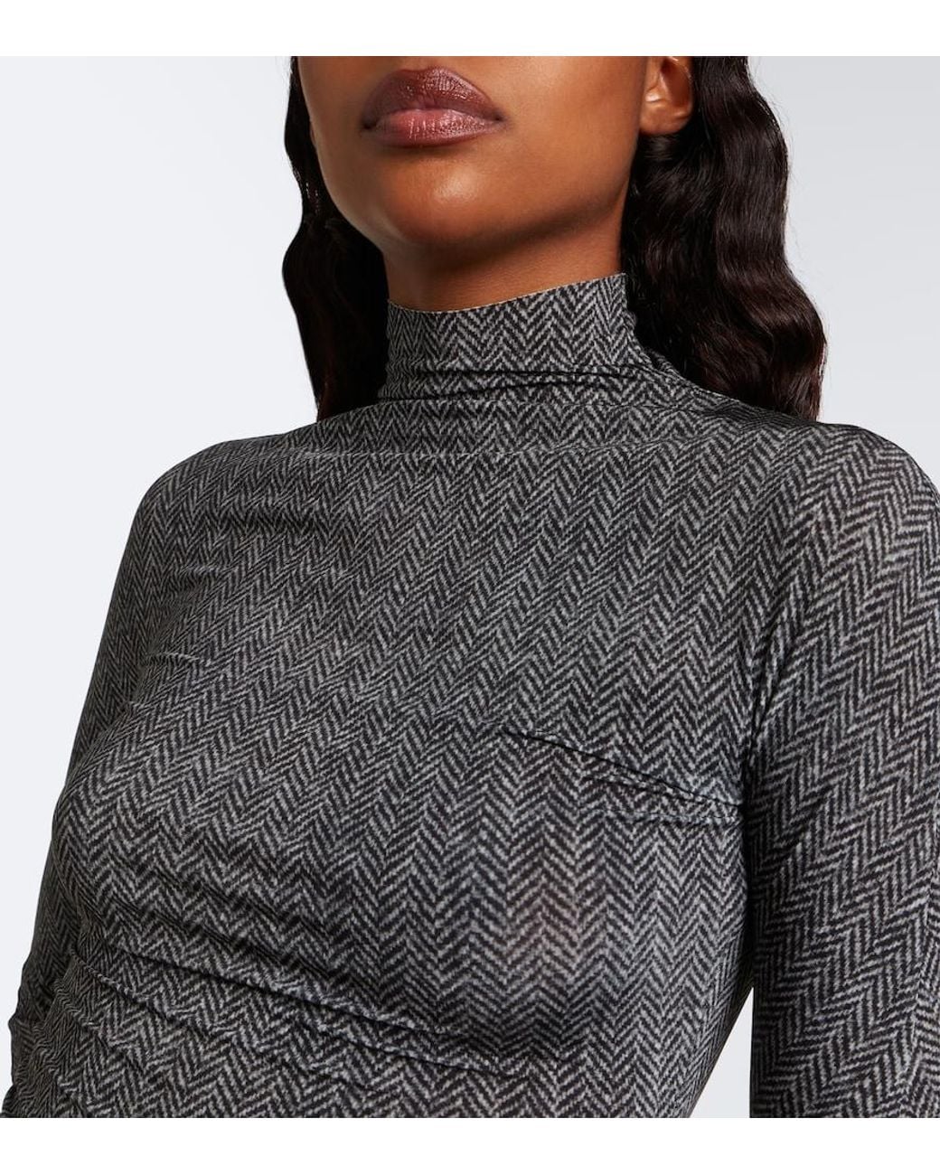 Maison Margiela Gray Printed Jersey Bodysuit