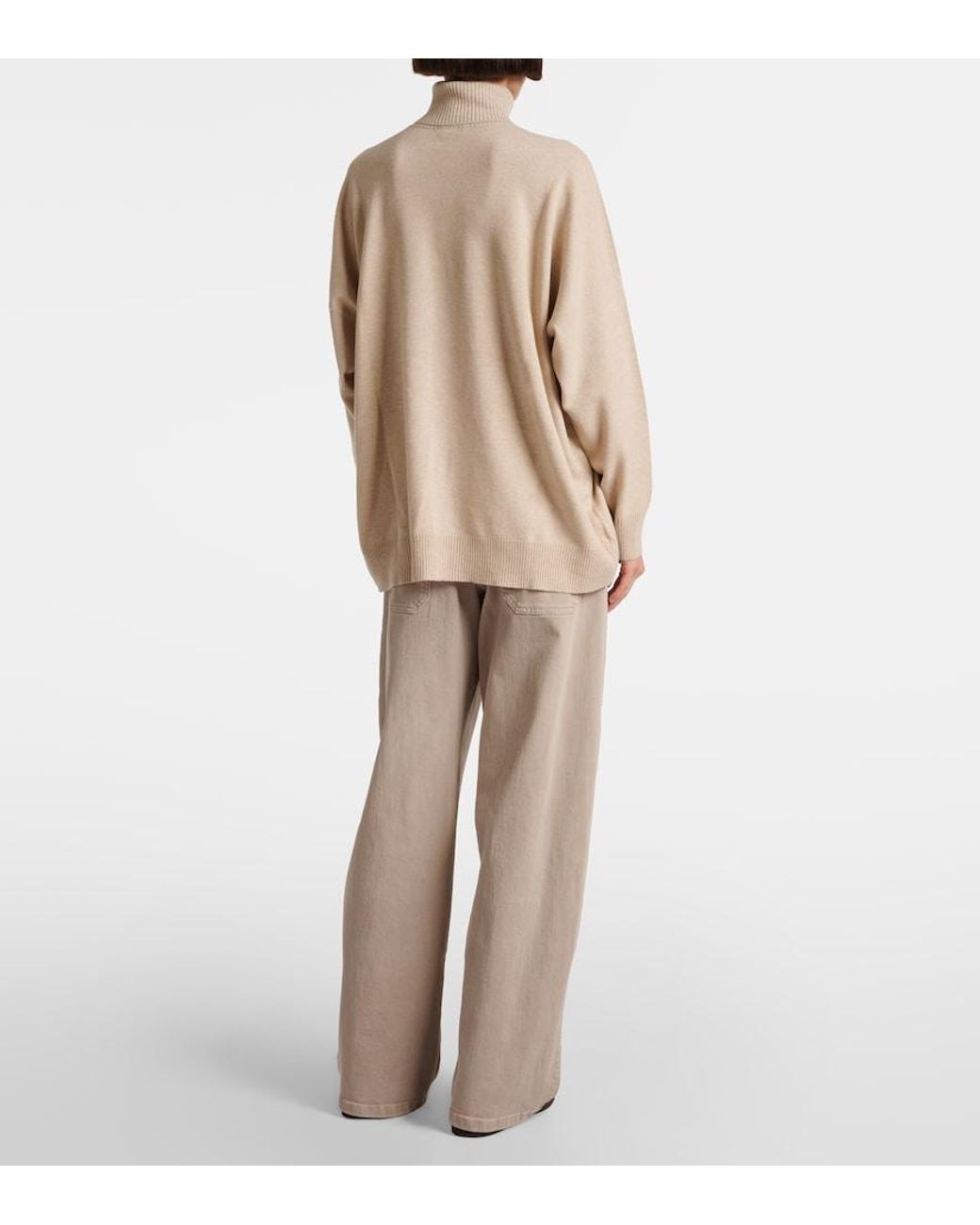 Brunello Cucinelli Natural Wool, Cashmere, And Silk Sweater