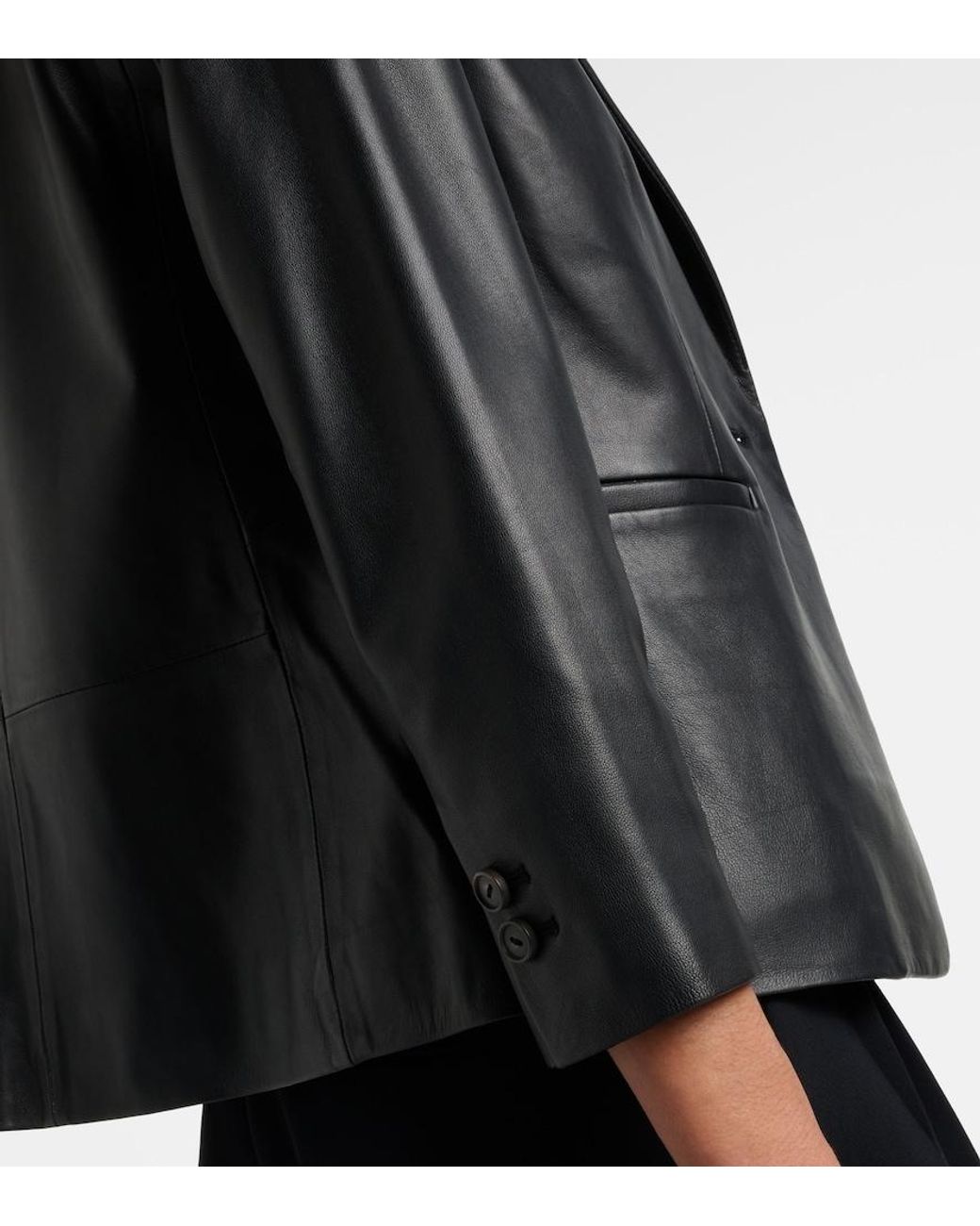 Vince Black Leather Blazer