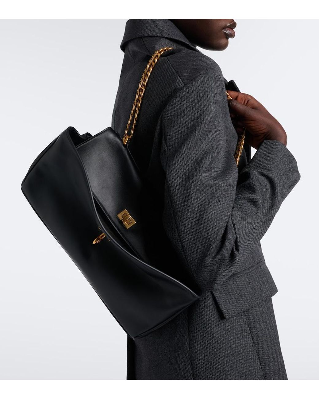Balenciaga Black Rodeo Medium Leather Shoulder Bag