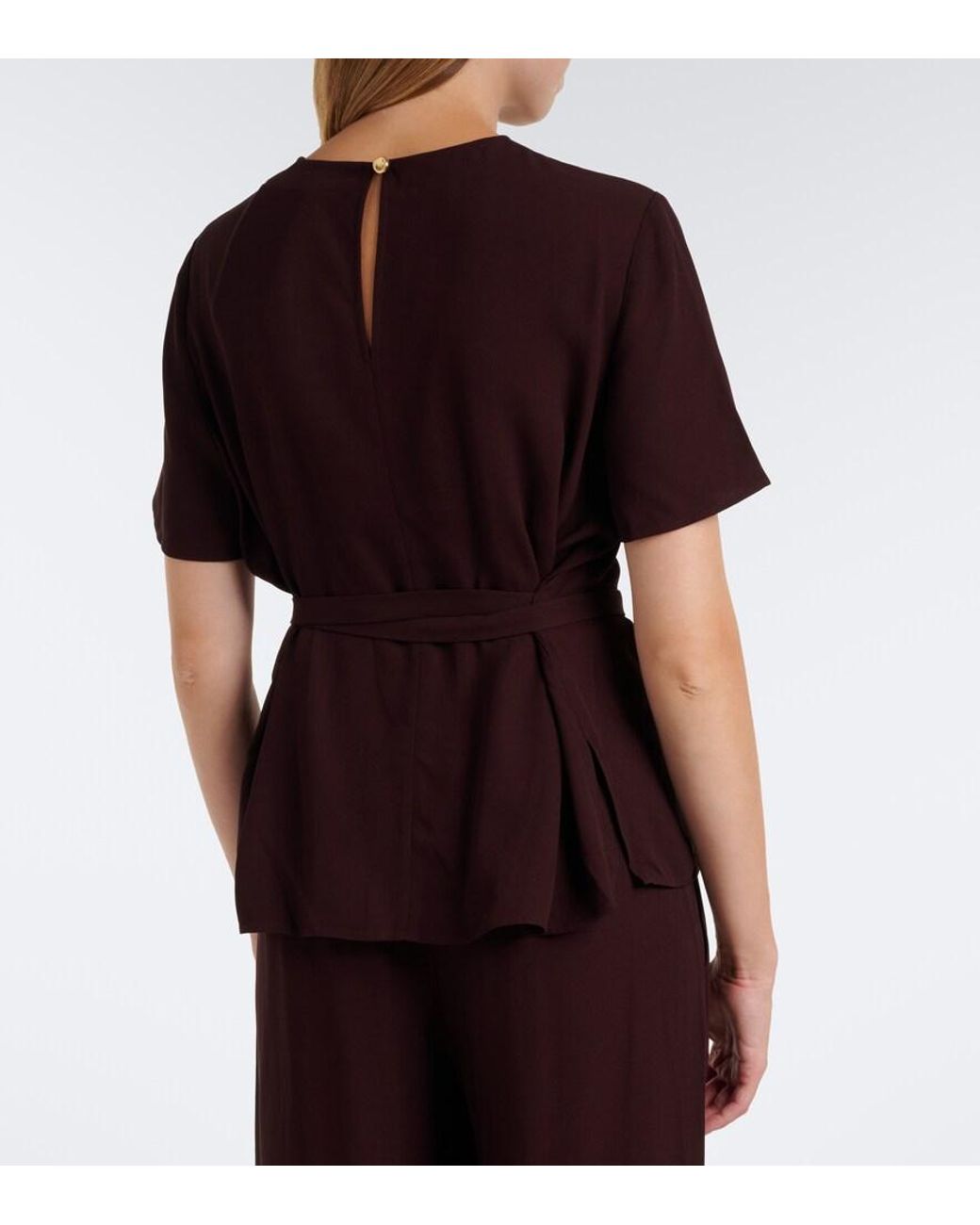 Joseph Red Atheris Crepe Top