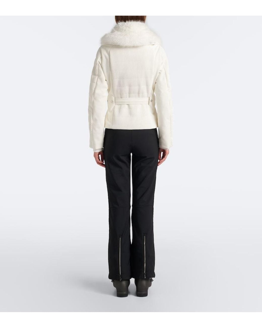 Fusalp White Gitu Belted Corduroy Ski Jacket